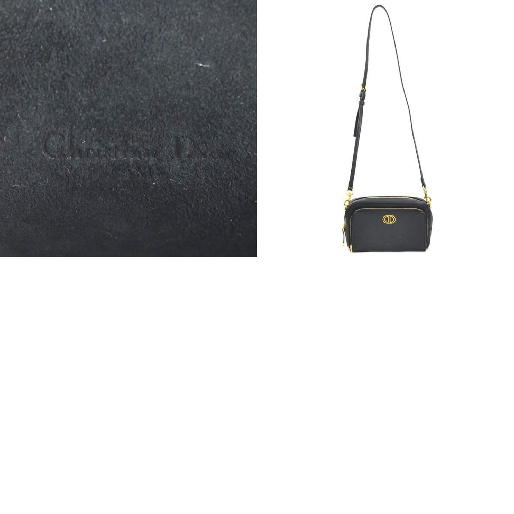 Christian Dior Black Leather Shoulder Bag (Pre-Owned)