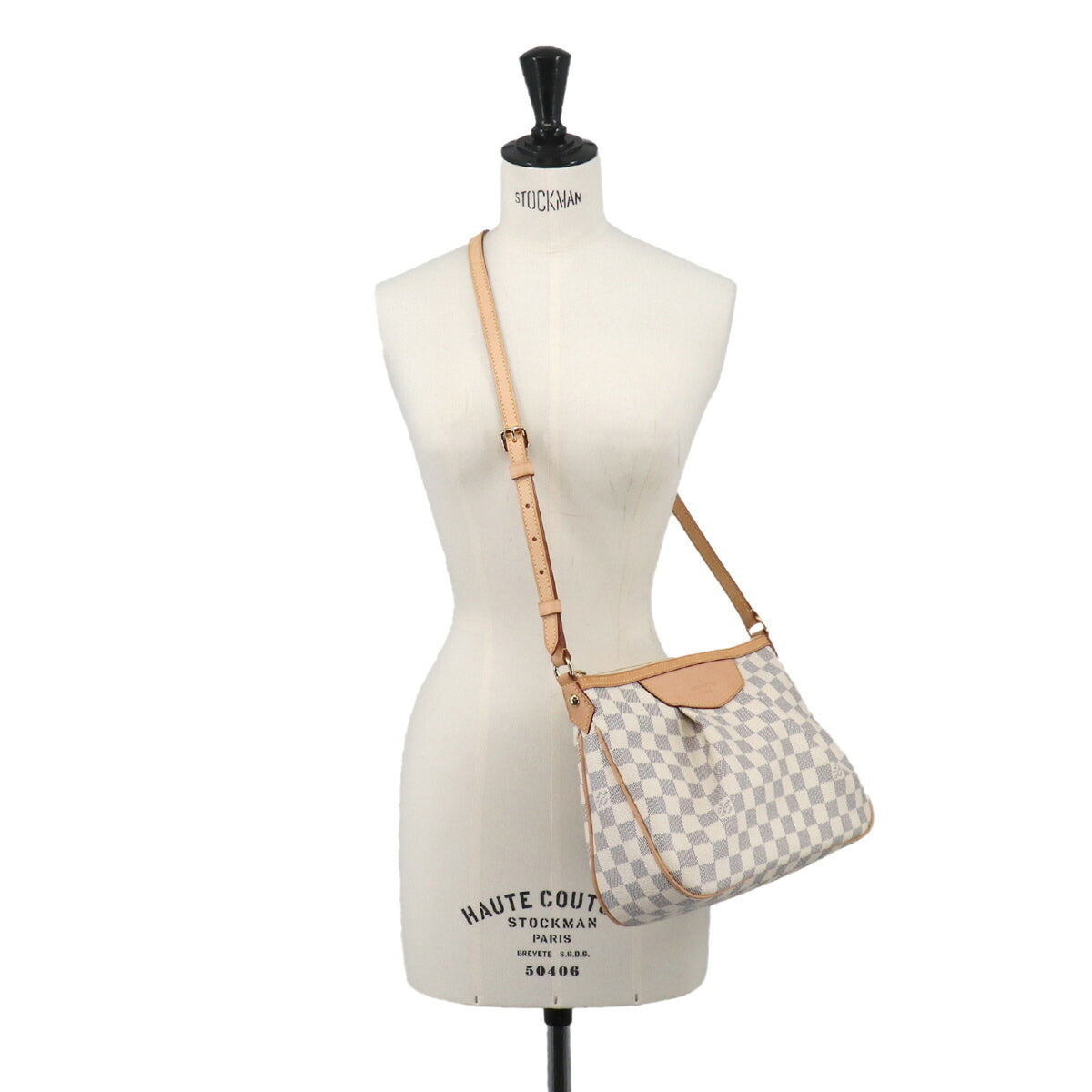 Louis Vuitton Damier Azur Damier Azur Canvas Shoulder Bag (Pre-Owned)