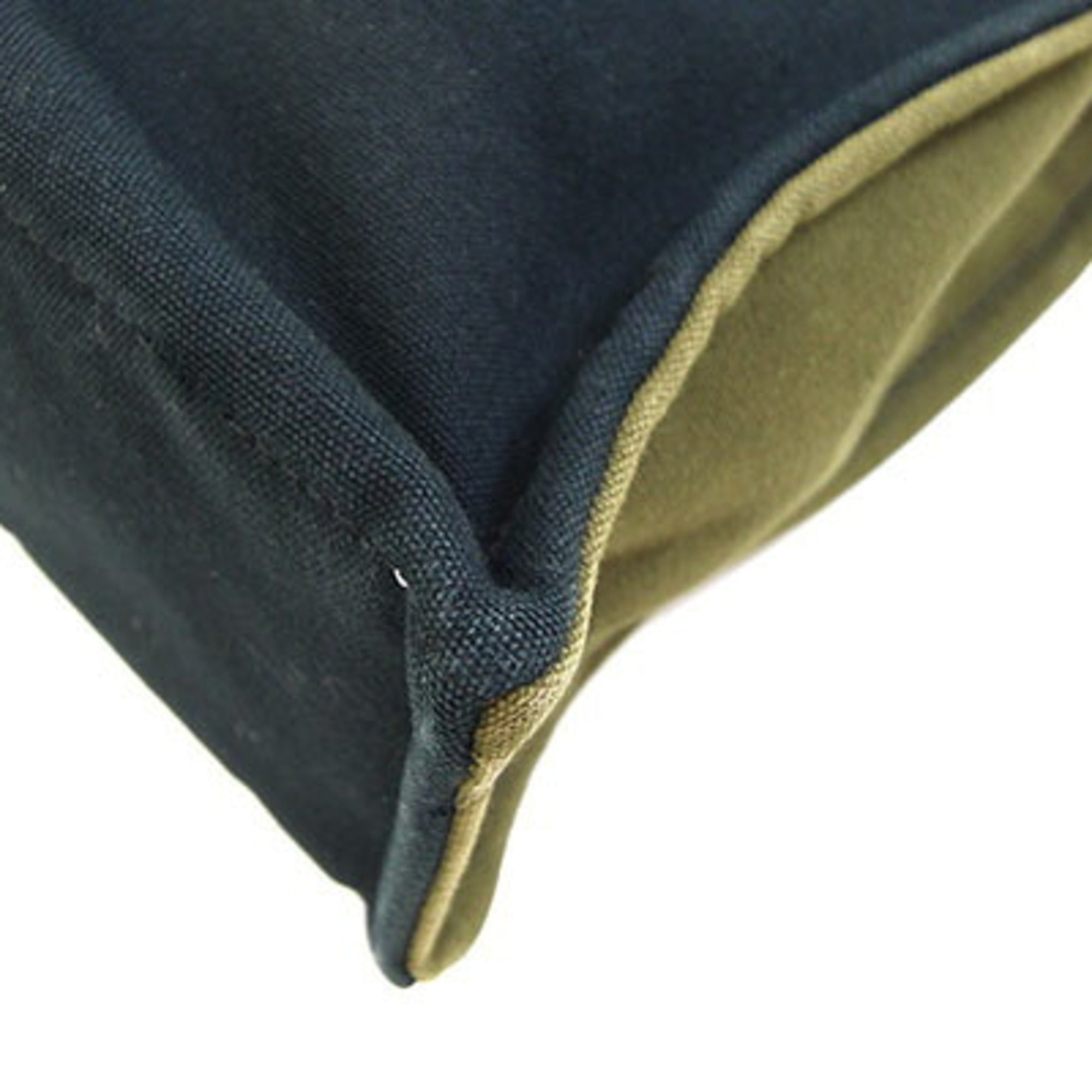 Hermes Navy Olive Cotton Canvas Tote Bag (Pre-Owned)