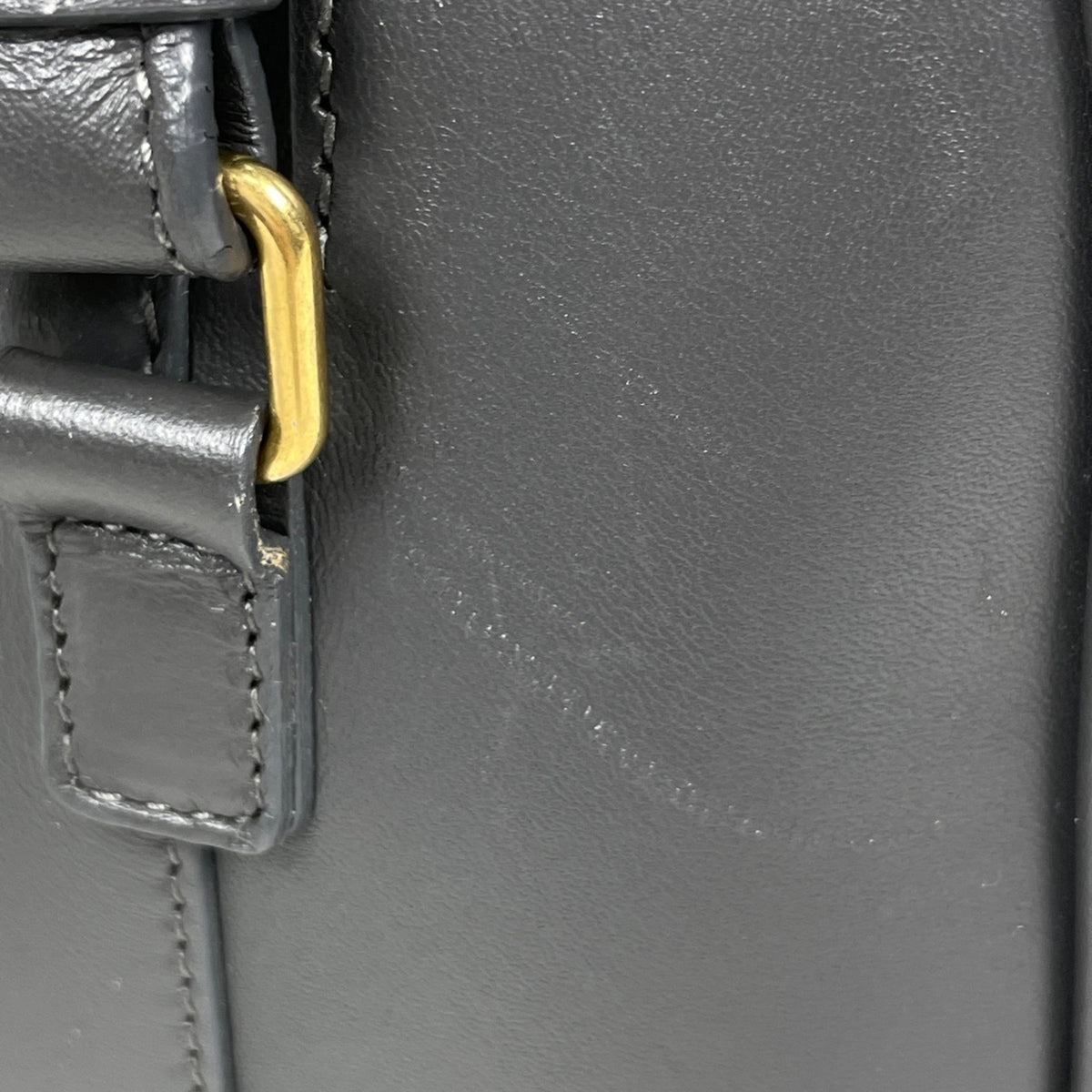 Yves Saint Laurent Gray Leather Handbag (Pre-Owned)