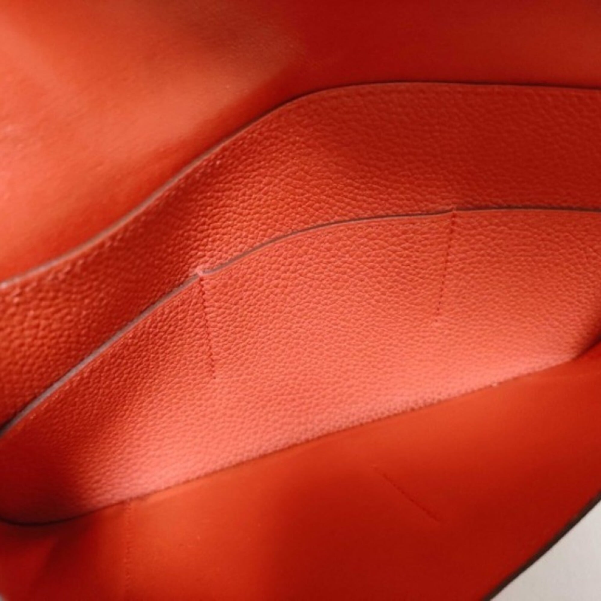 Hermes Dogon Orange Taurillon Clemence Leather Long Wallet (Bi-Fold) (Pre-Owned)
