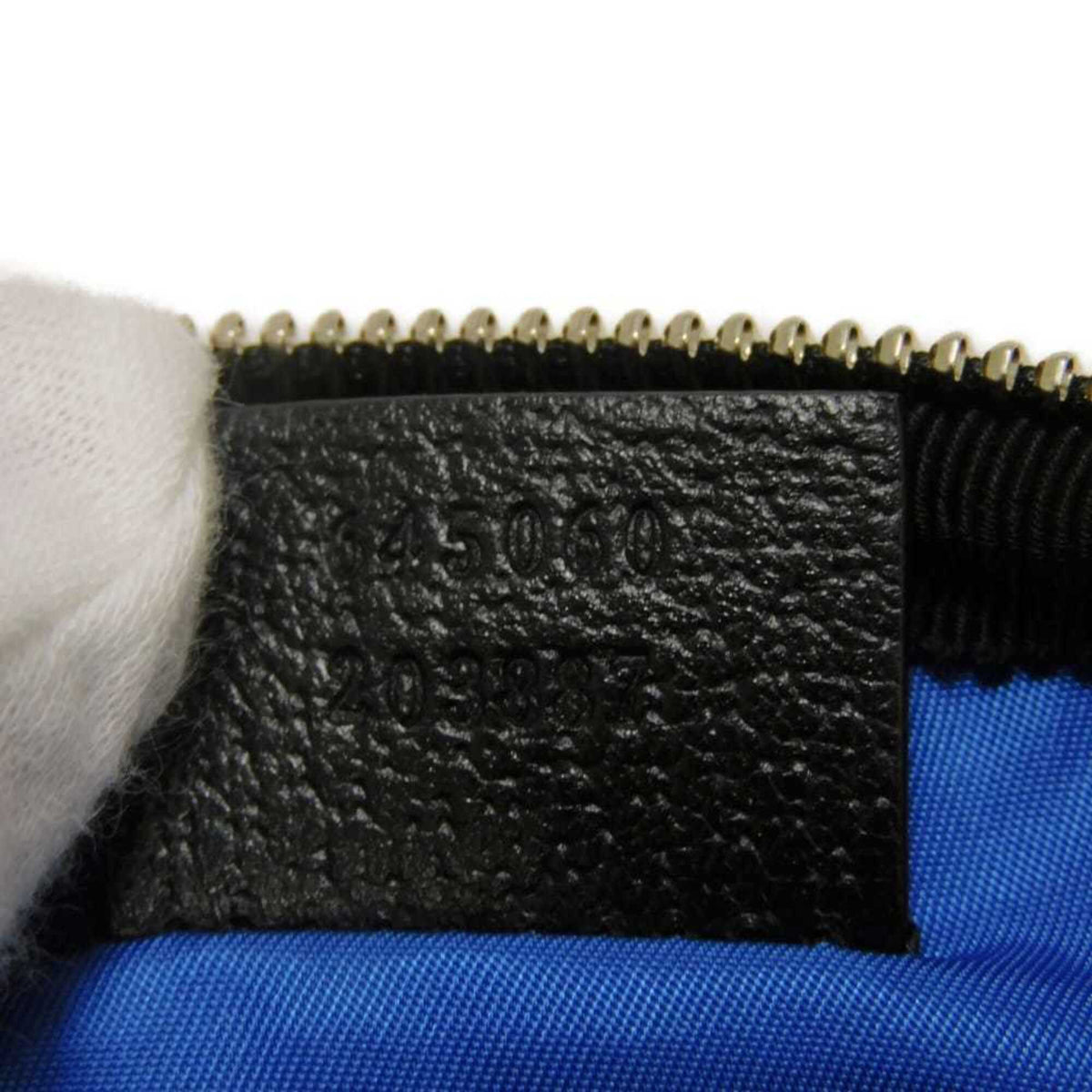 Gucci Blue Nylon Leather Coin Purse/Coin Case (Pre-Owned)