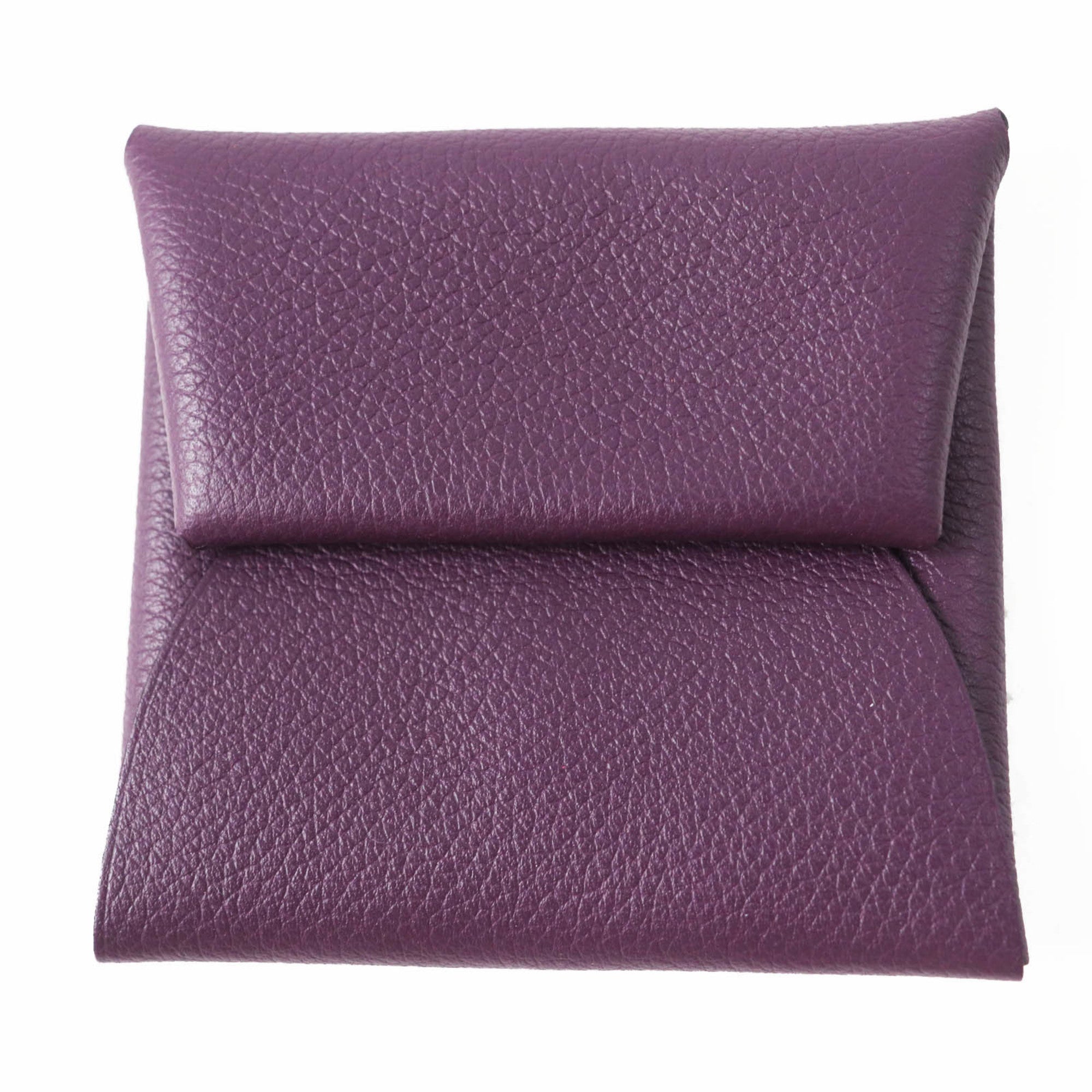 Hermes Bastia Cassis Rouge Garance Leather Coin Purse/Coin Case (Pre-Owned)