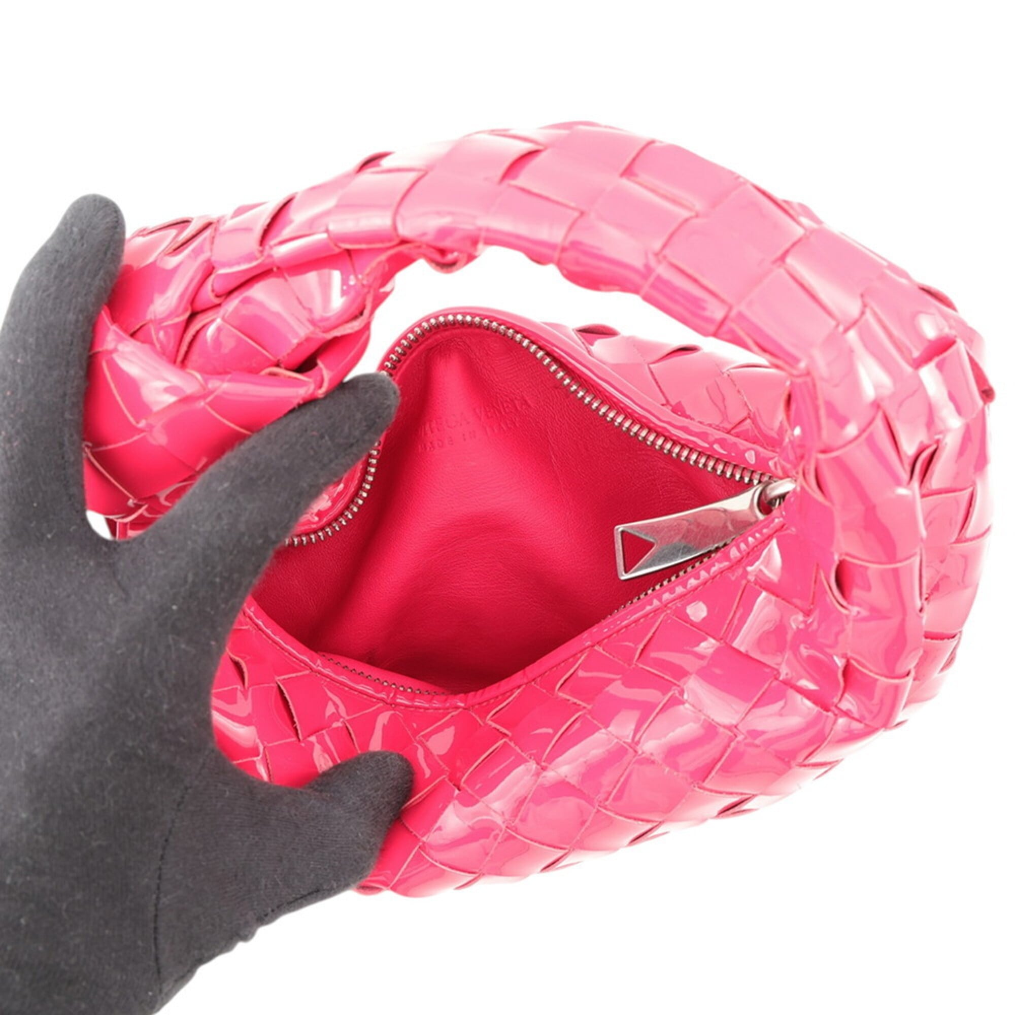 Bottega Veneta Pink Patent Leather Handbag (Pre-Owned)
