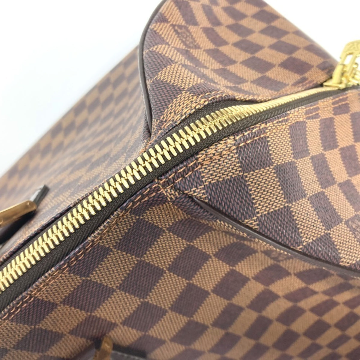 Louis Vuitton Brown Damier Canvas Ebene Damier Canvas Boston Bag (Pre-Owned)