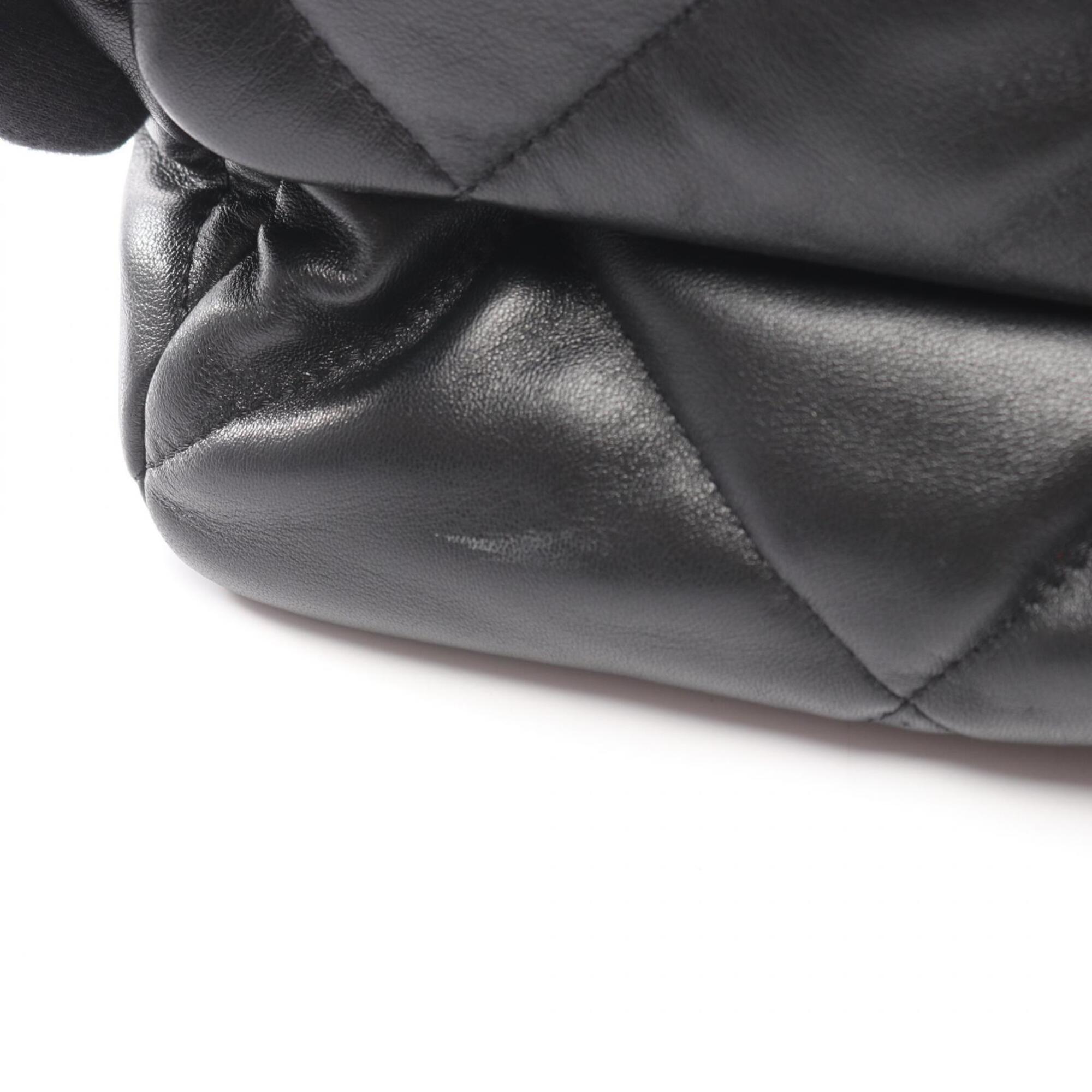 Chanel Black Leather Handbag Shoulder Bag (Pre-Owned)