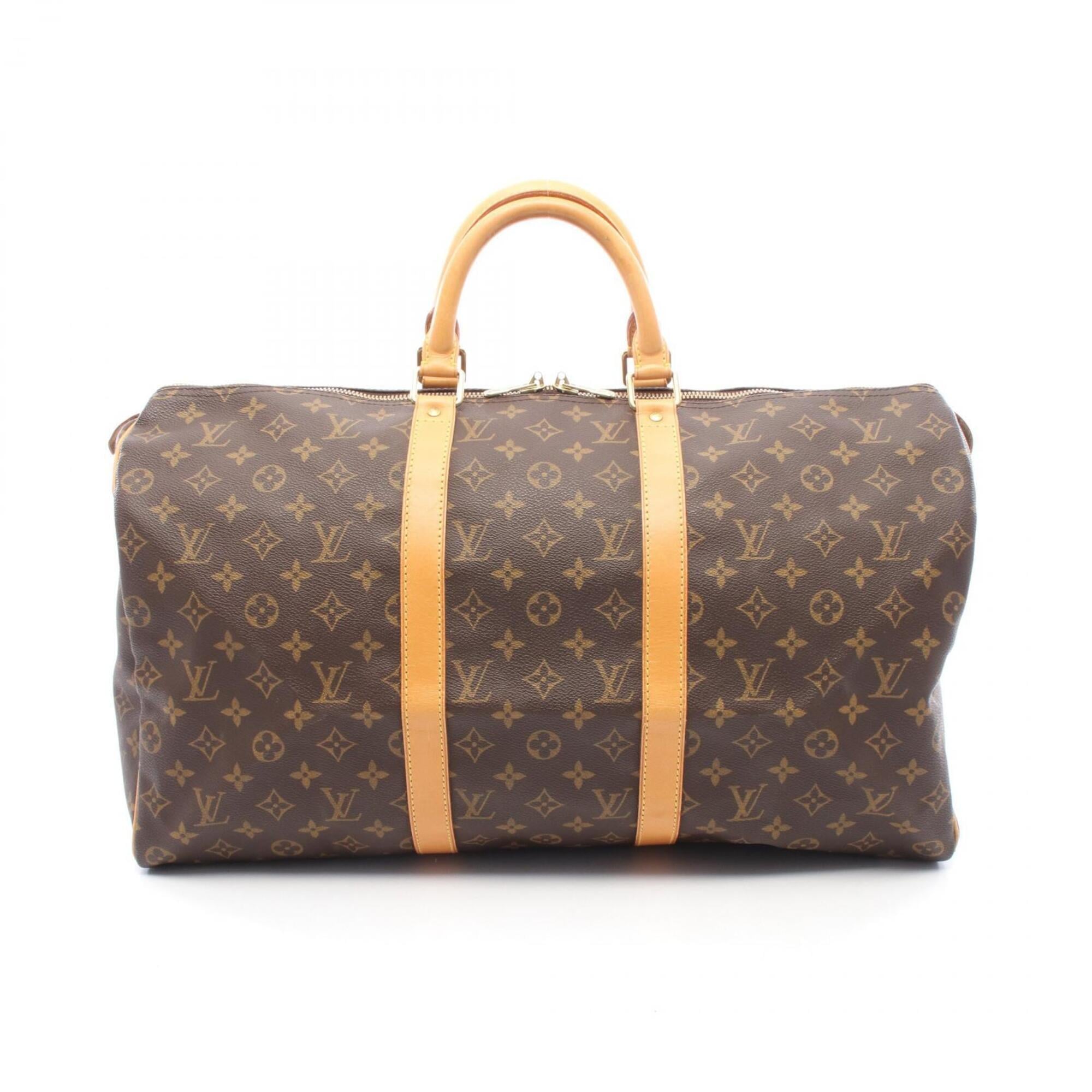 Louis Vuitton Brown Monogram Monogram Leather Boston Bag Handbag (Pre-Owned)