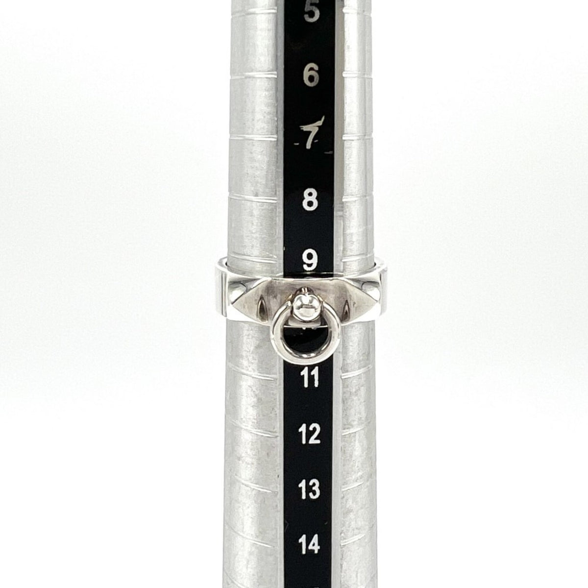 Hermes Silver Silver 925 Band Ring (Pre-Owned)