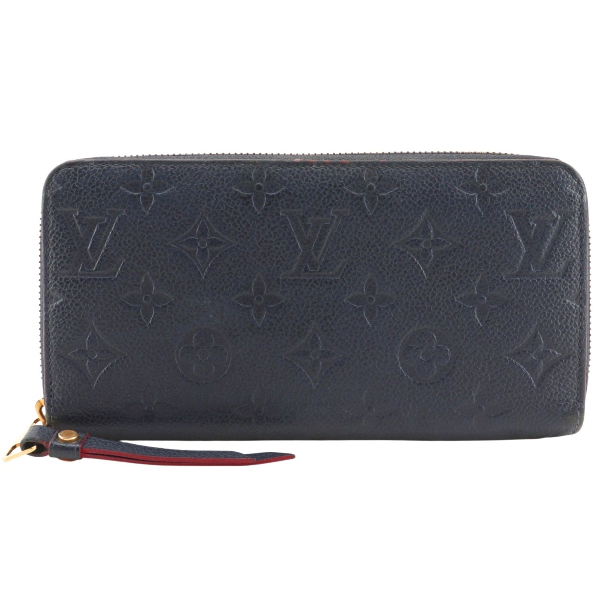 Louis Vuitton Marine Rouge Navy Monogram Empreinte Long Wallet (Bi-Fold) (Pre-Owned)