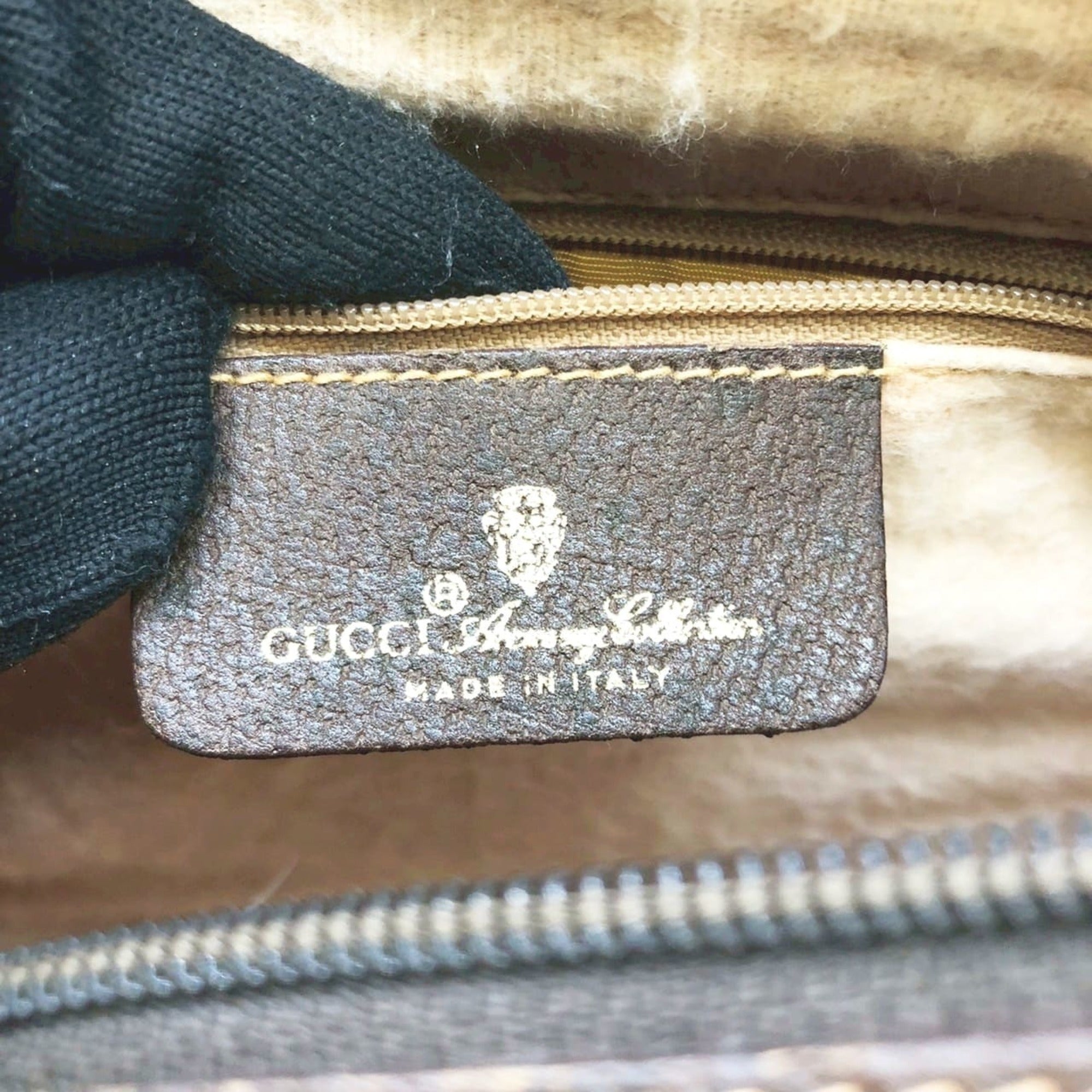 Gucci Brown Brown Gg Gg Supreme Boston Bag Handbag (Pre-Owned)