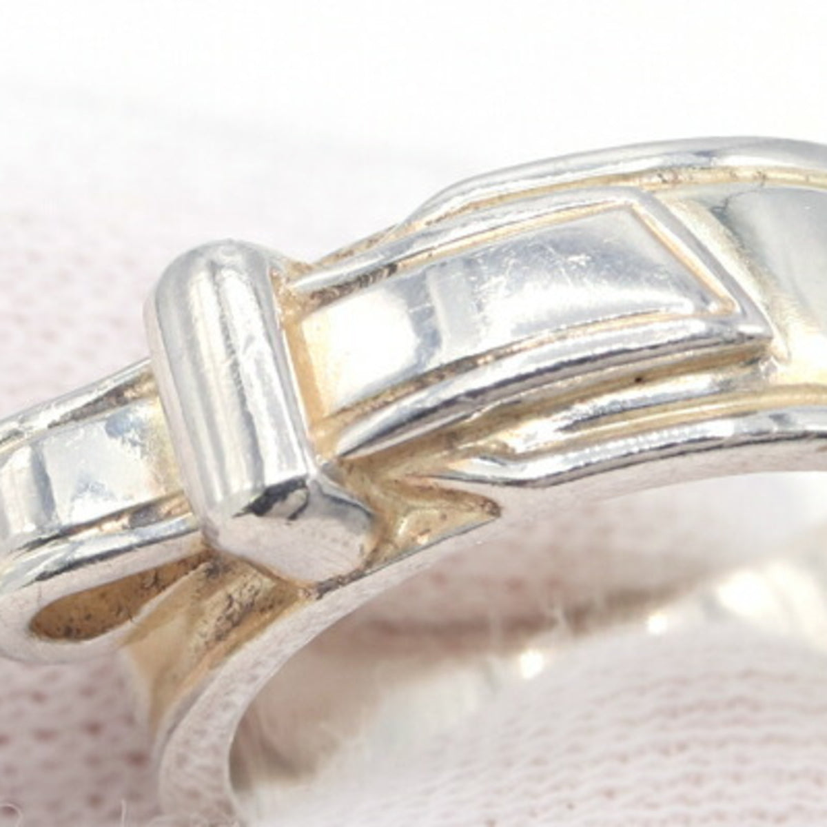 Hermes Sterling Silver 925 Band Ring (Pre-Owned)