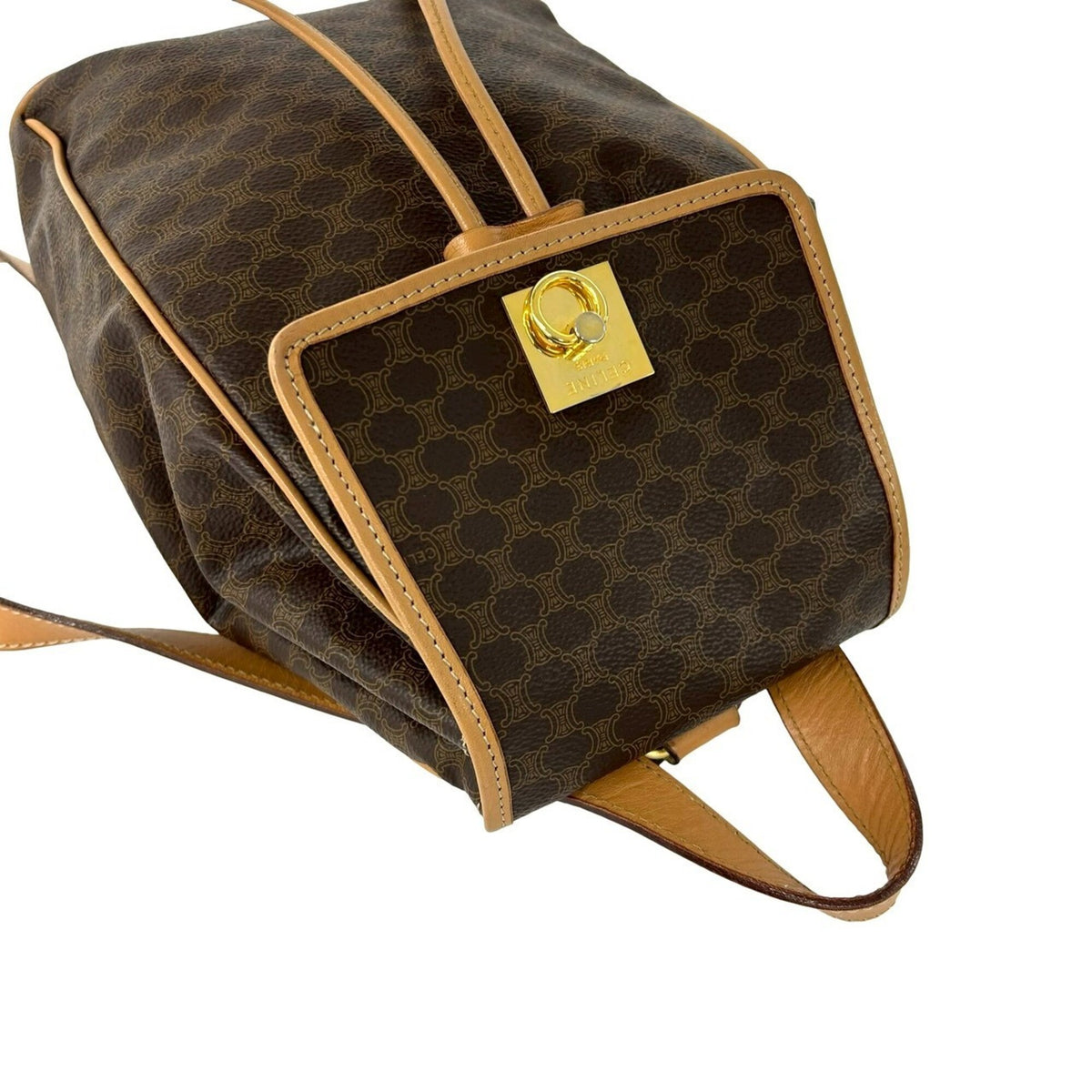 Celine Brown Leather Pvc Backpack (Pre-Owned)