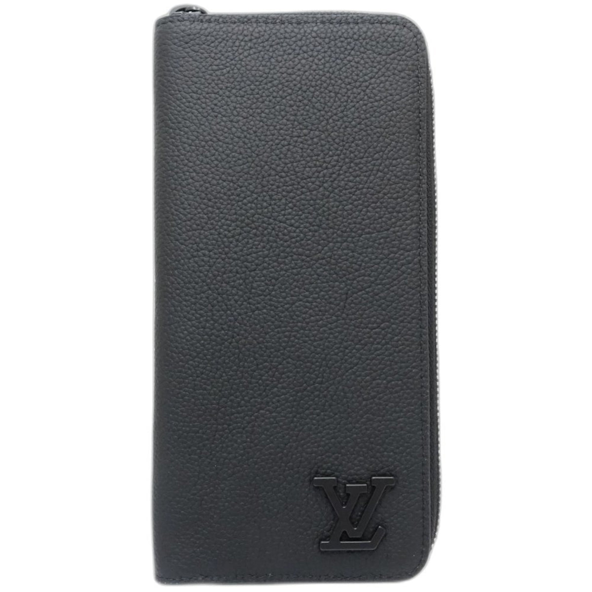 Louis Vuitton Noir Leather Long Wallet (Bi-Fold) (Pre-Owned)
