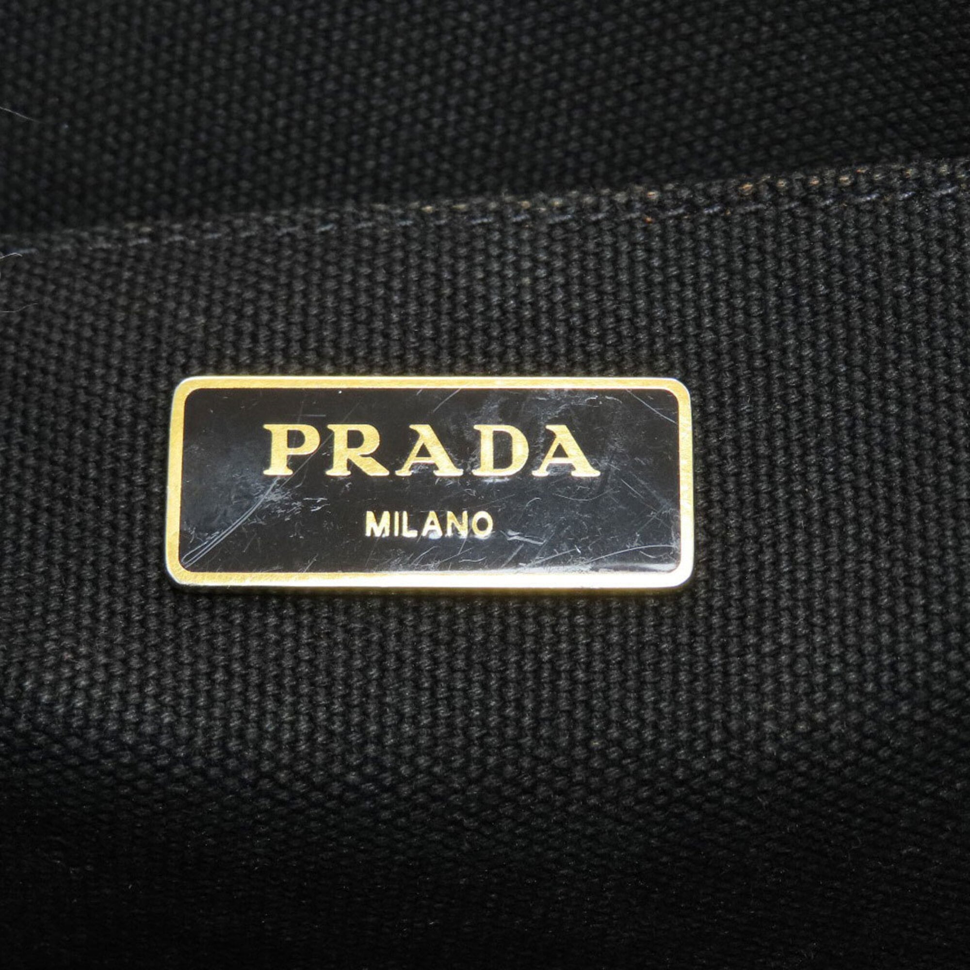 Prada Black Canvas Tote Bag (Pre-Owned)