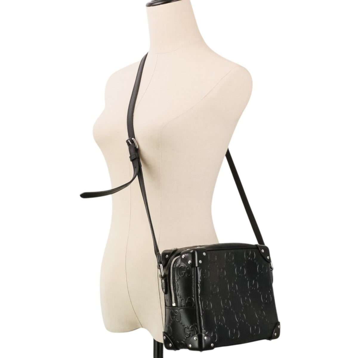 Gucci Black Leather Shoulder Bag (Pre-Owned)
