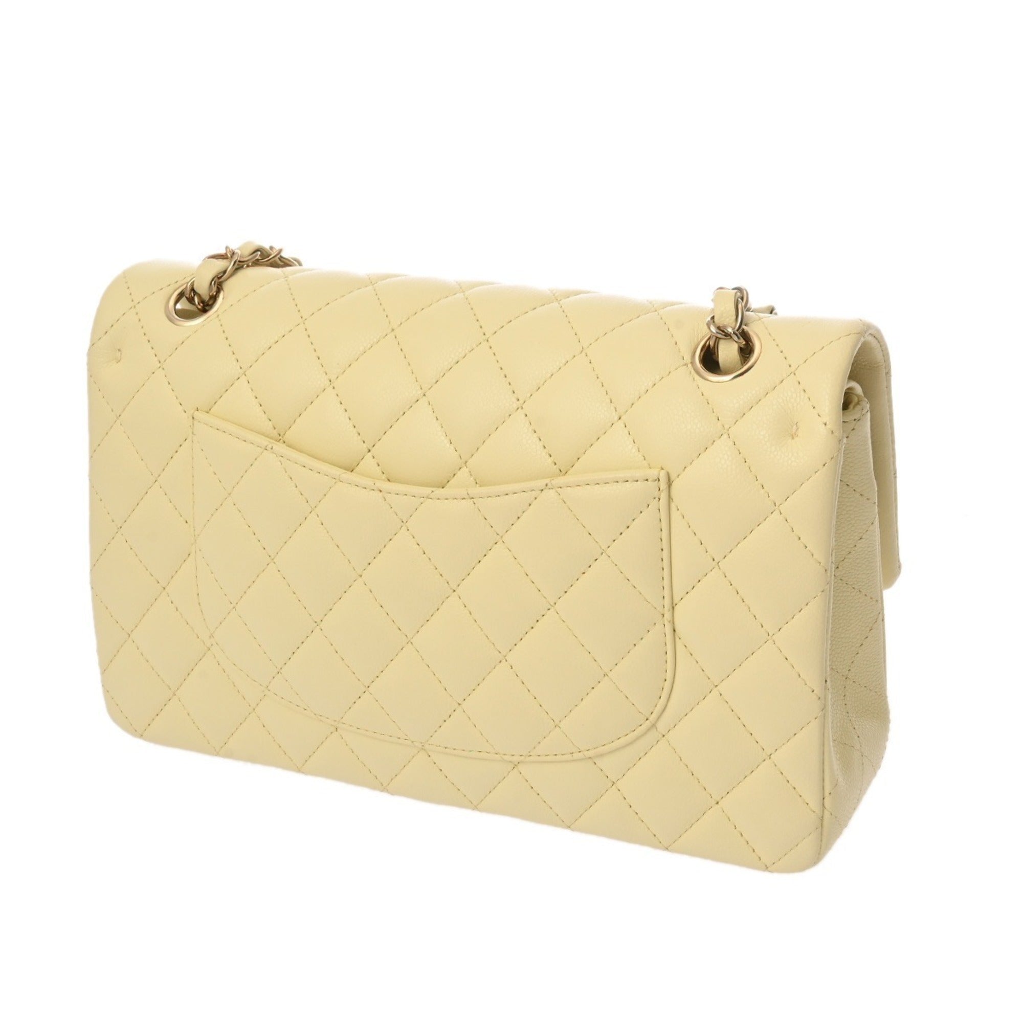 Chanel Yellow Grained Calfskin Handbag Shoulder Bag (Pre-Owned)