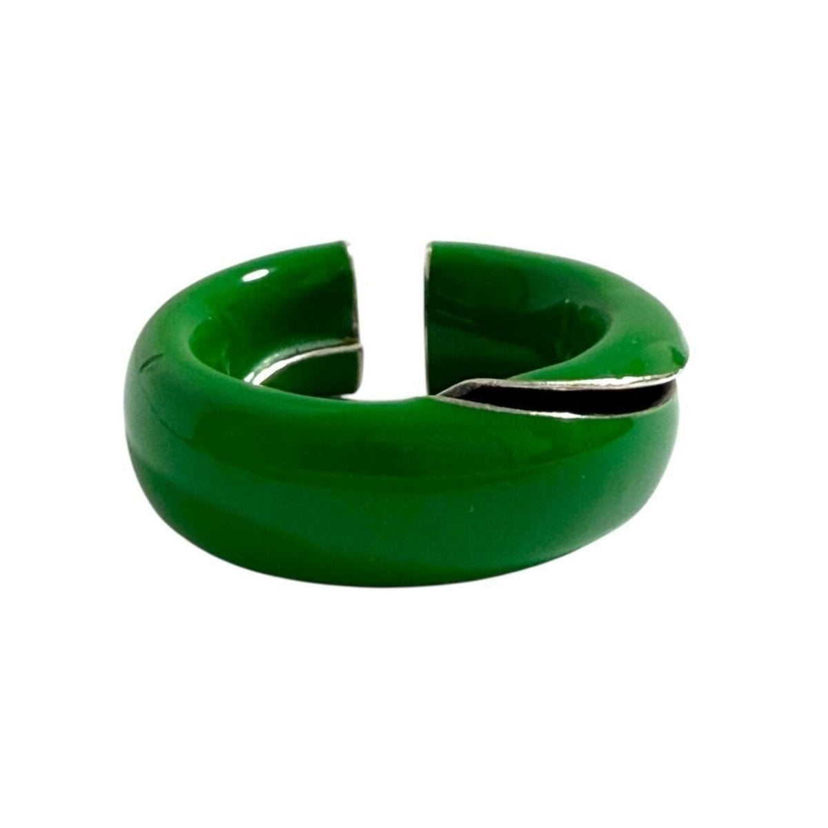 Bottega Veneta Green Band Ring (Pre-Owned)