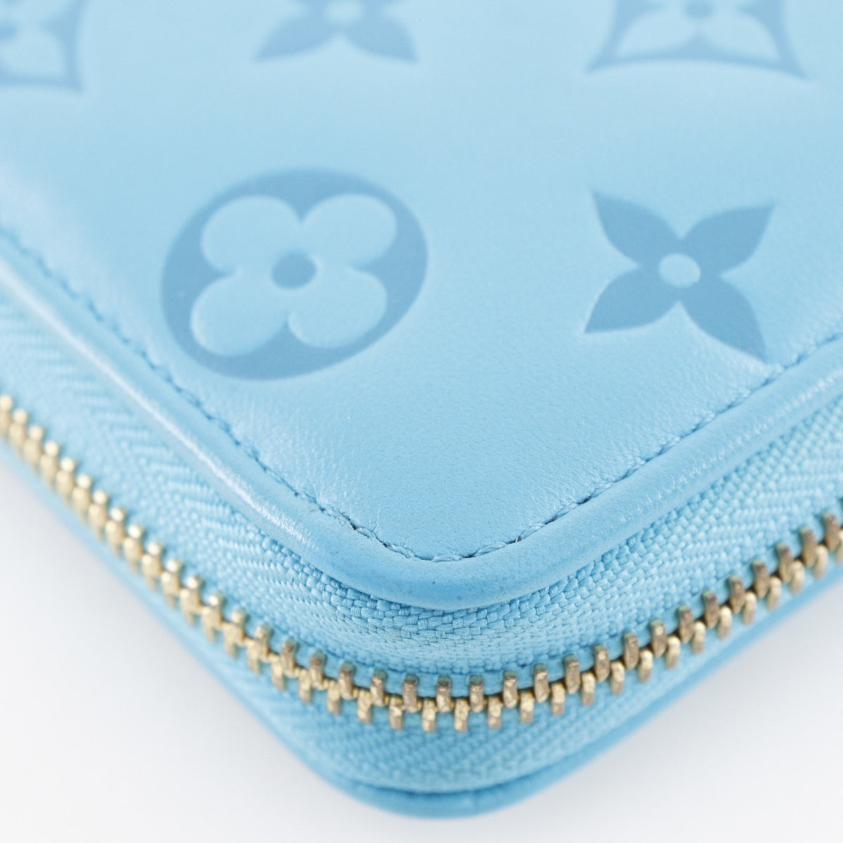 Louis Vuitton Blue Turquoise Leather Long Wallet (Bi-Fold) (Pre-Owned)