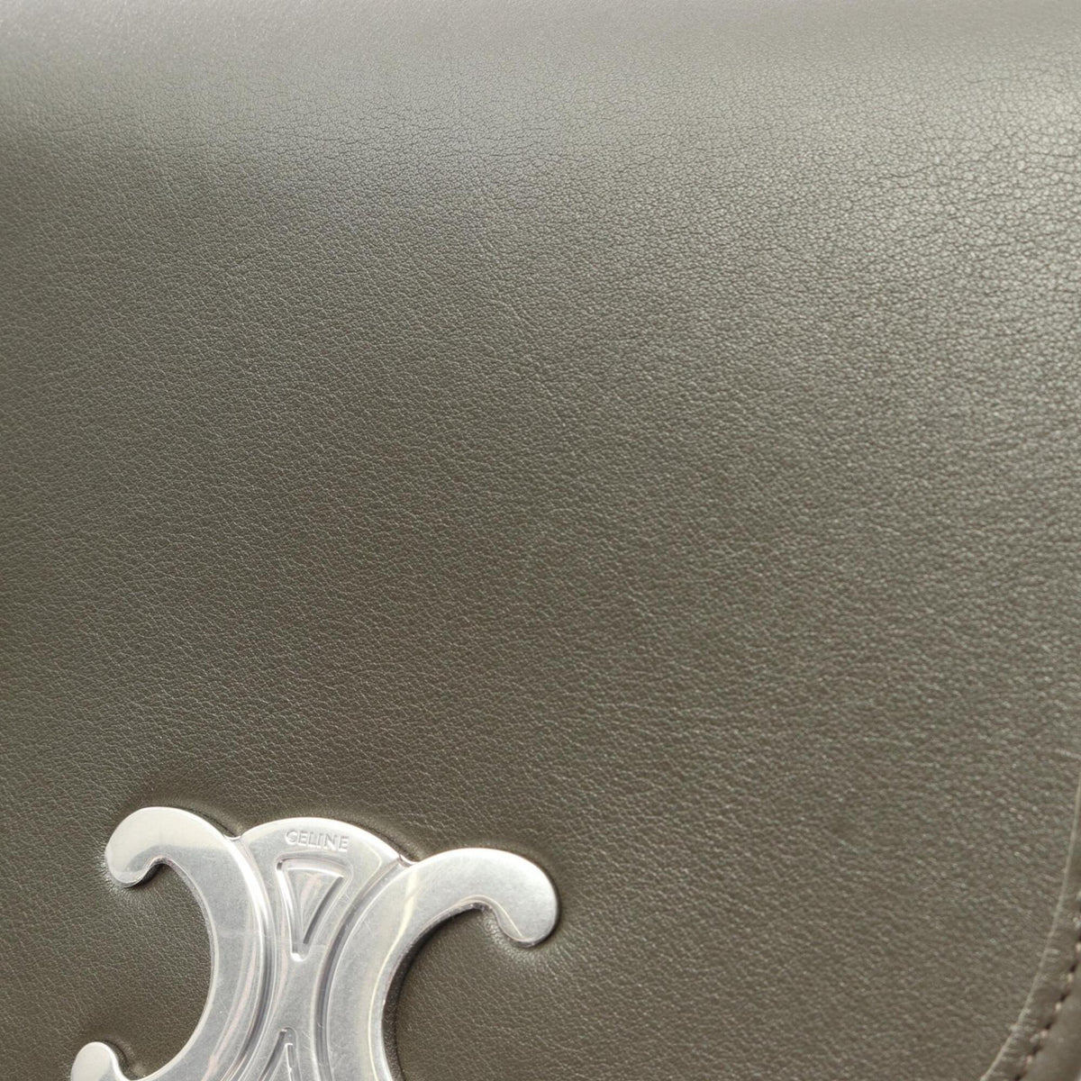 Celine Green Leather Handbag Shoulder Bag (Pre-Owned)