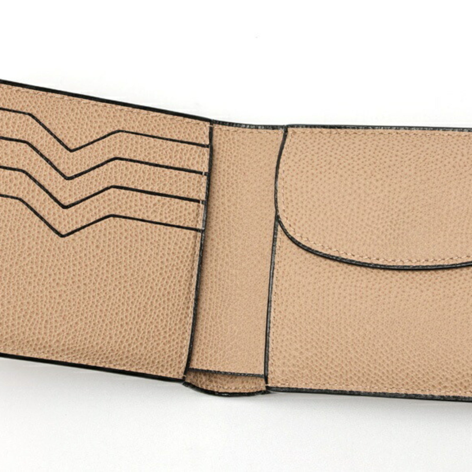 Valextra Grayish Leather Wallet (Bi-Fold) (Pre-Owned)