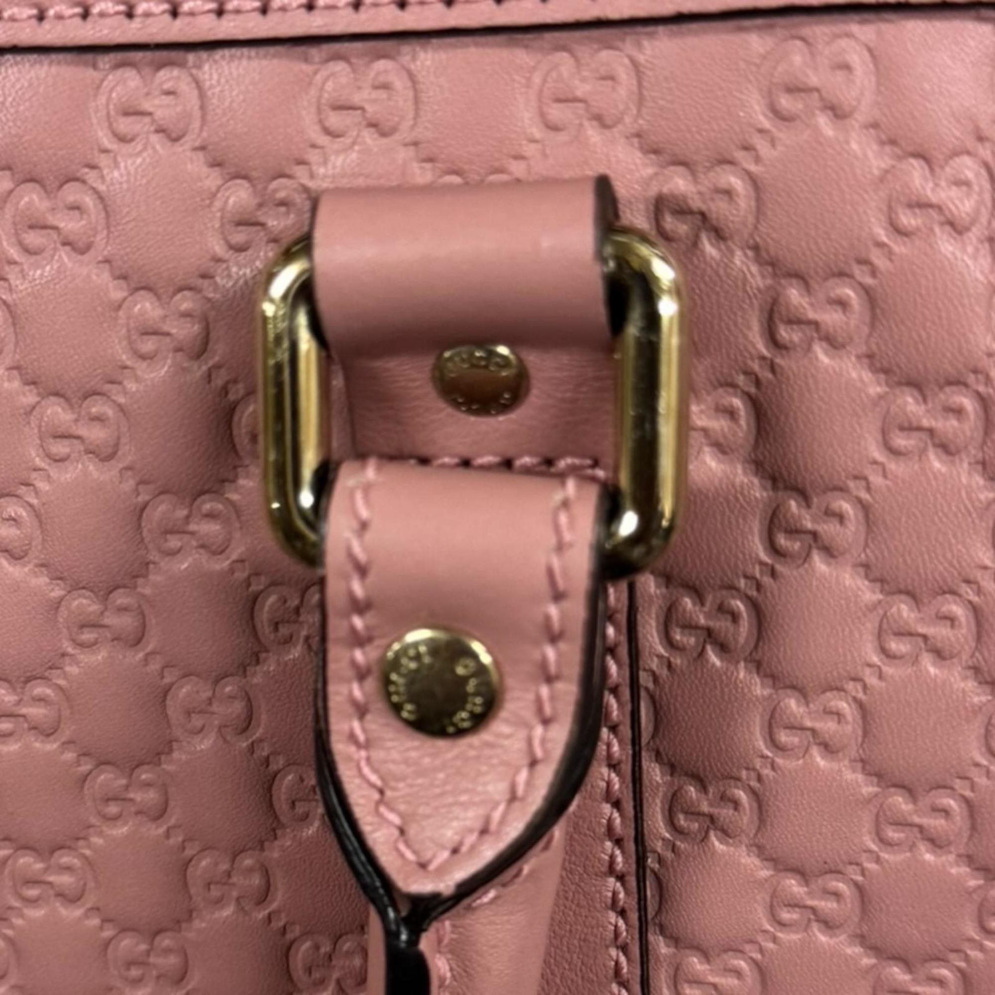 Gucci Pink Leather Shoulder Bag (Pre-Owned)