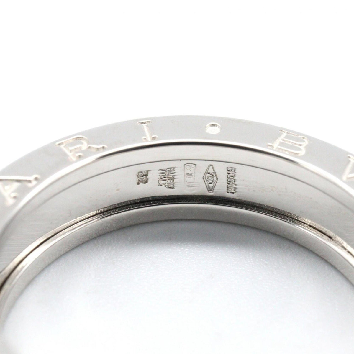Bvlgari Silver White Gold (18K) Band Ring (Pre-Owned)