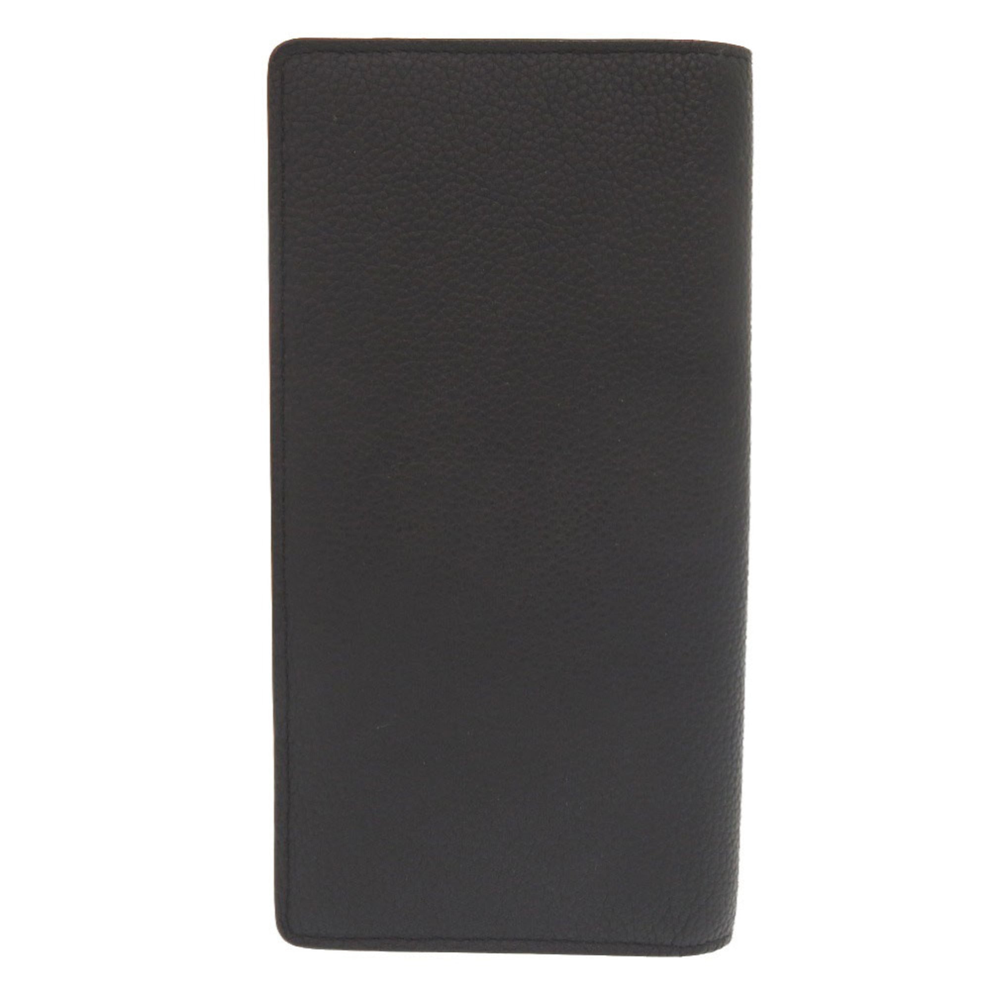 Louis Vuitton Black Leather Long Wallet (Bi-Fold) (Pre-Owned)