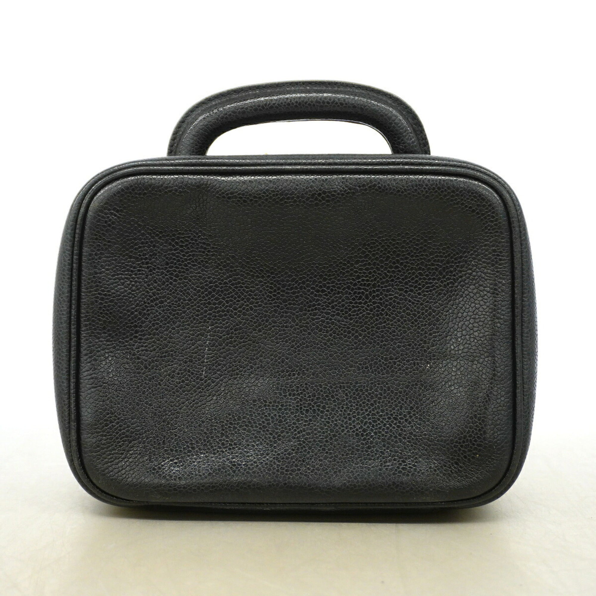 Chanel Black Grained Calfskin Vanity Bag (Pre-Owned)