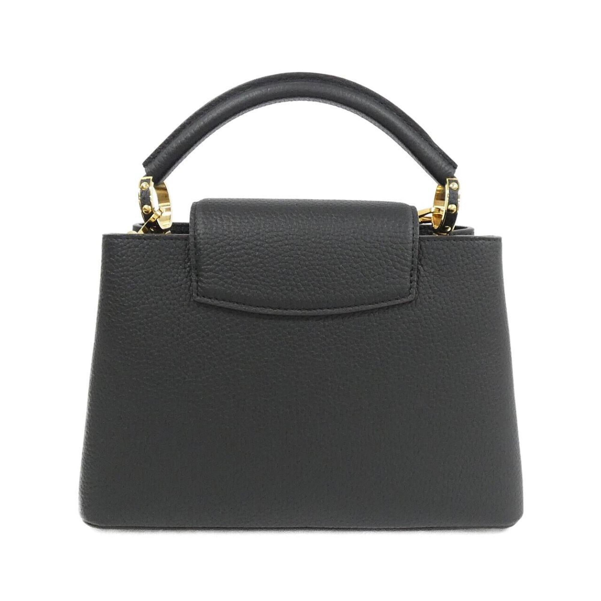 Louis Vuitton Black Leather Handbag (Pre-Owned)