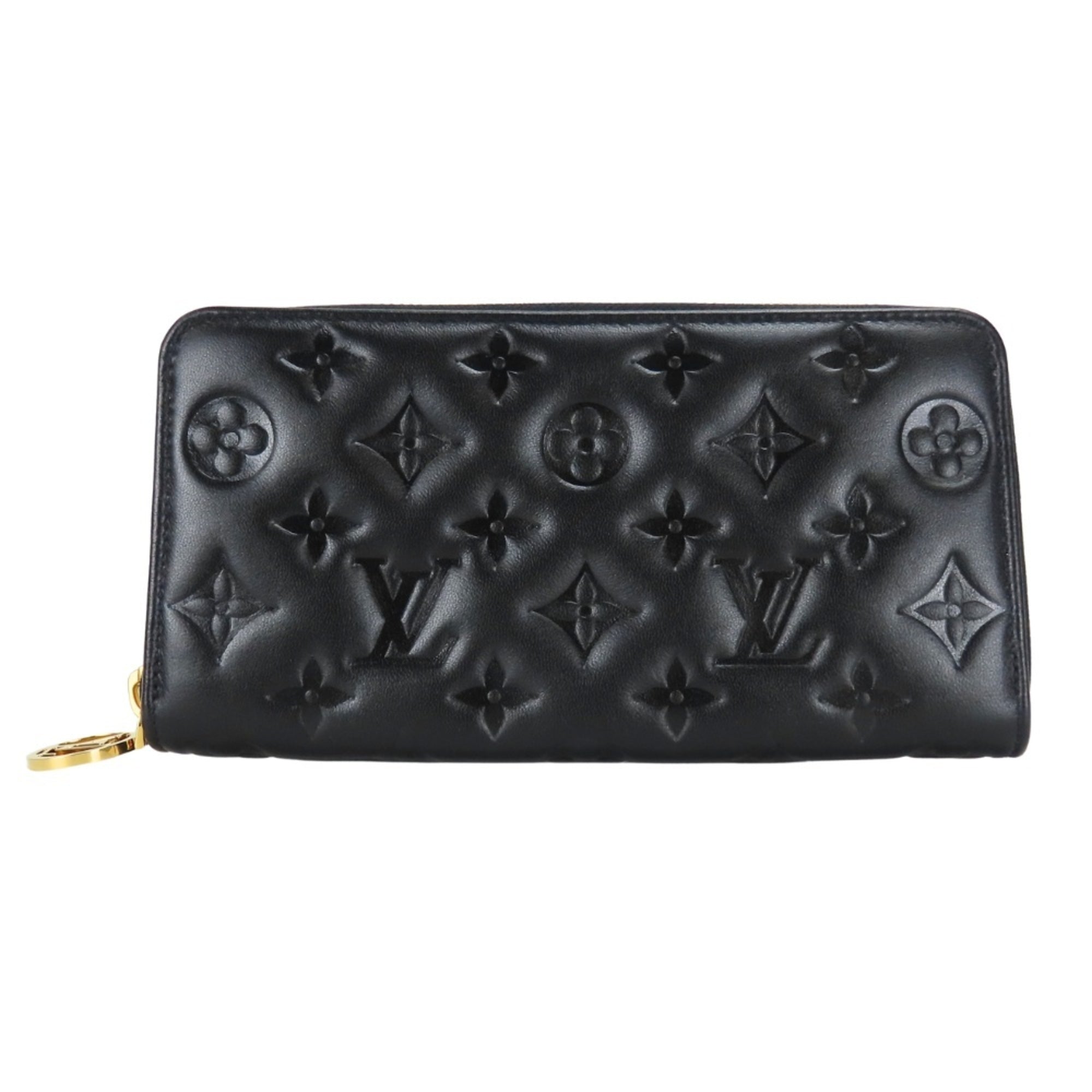 Louis Vuitton Black Noir Leather Coin Purse/Coin Case (Pre-Owned)