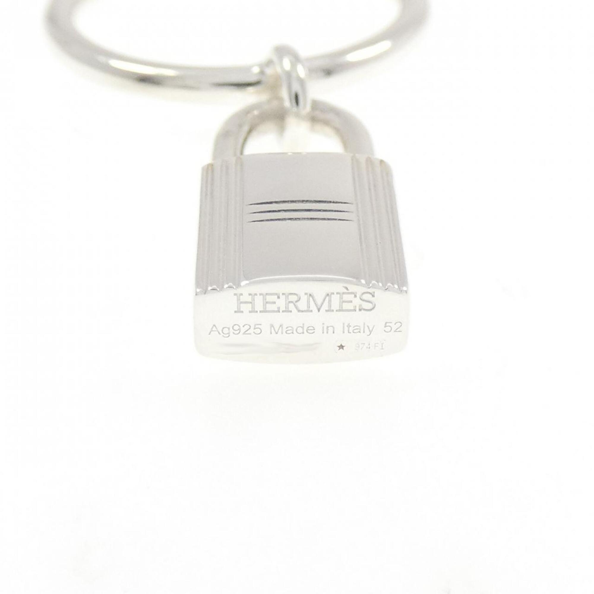 Hermes Silver Silver 925 Band Ring (Pre-Owned)