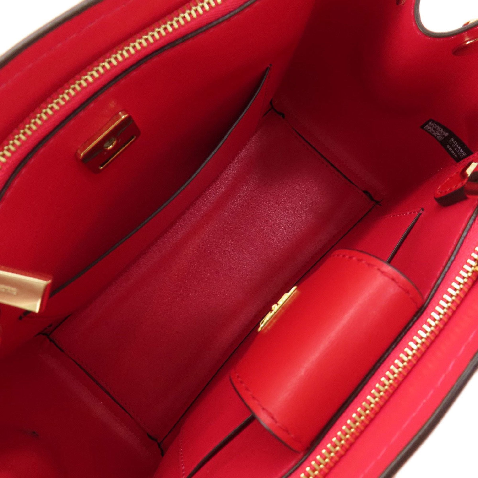 Michael Kors Red Color Leather Handbag (Pre-Owned)