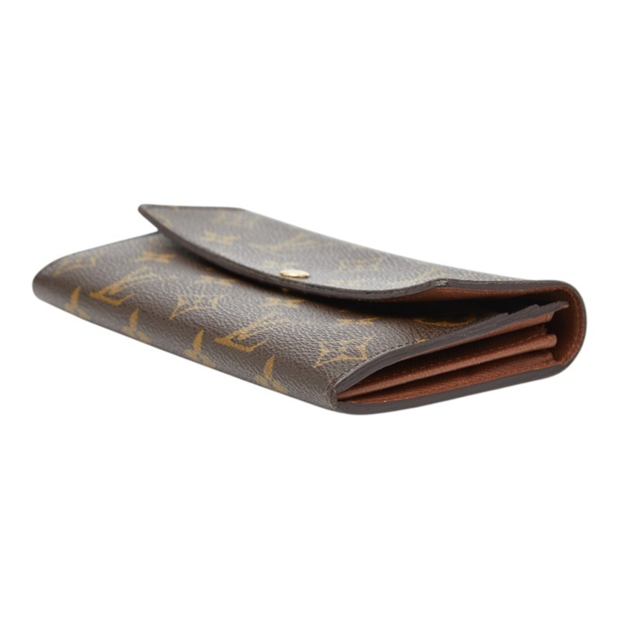 Louis Vuitton Brown Pvc Leather Long Bill Wallet (Bi-Fold) (Pre-Owned)