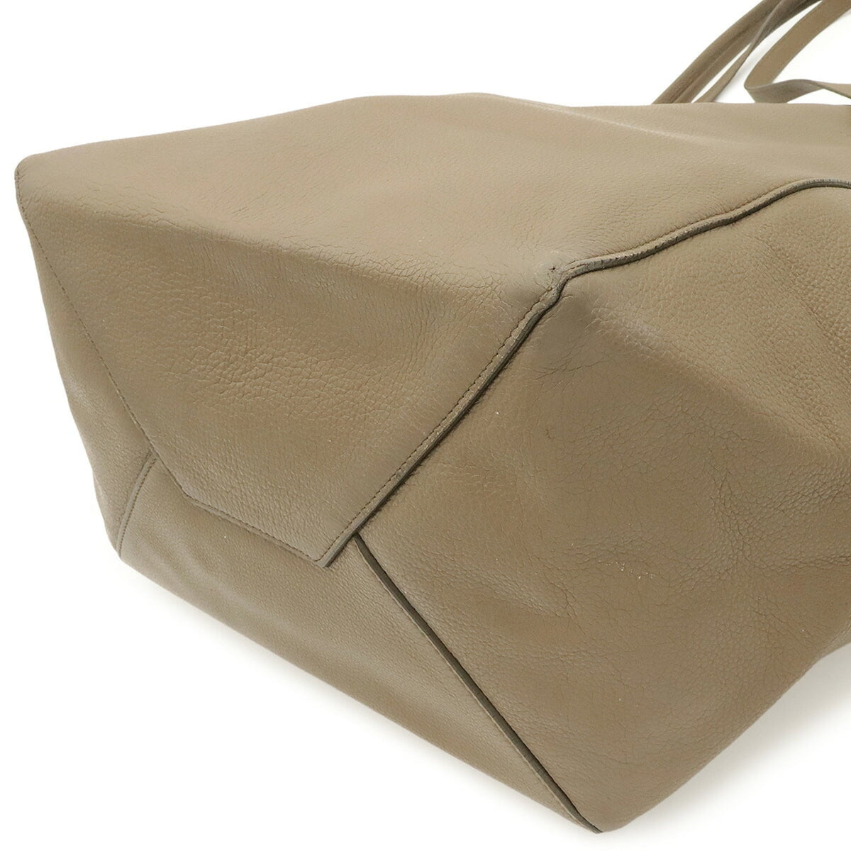 Celine Cabas Grayish Leather Shoulder Bag Tote Bag (Pre-Owned)