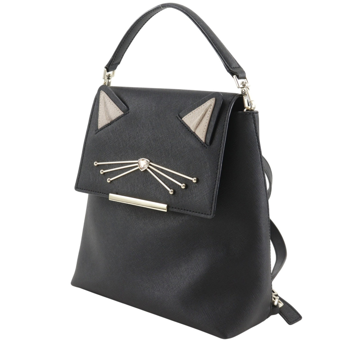 Kate Spade Black Leather Backpack (Pre-Owned)