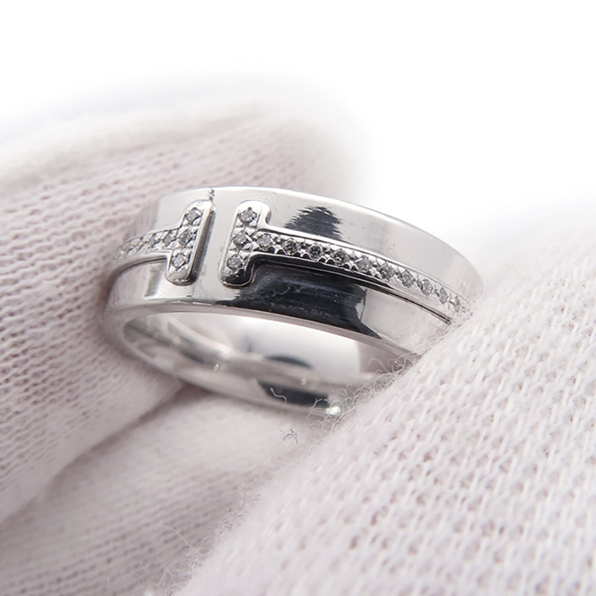 Tiffany White Gold (18K) Band Ring (Pre-Owned)