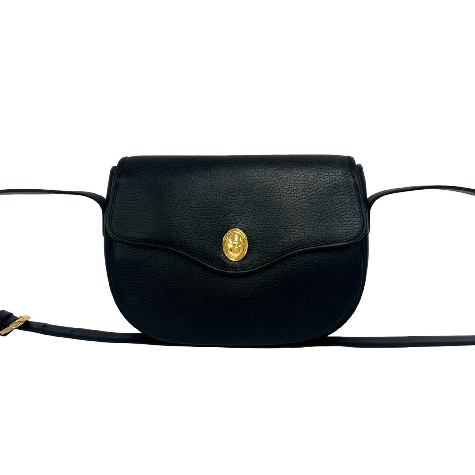 Christian Dior Black Leather Pochette Shoulder Bag (Pre-Owned)