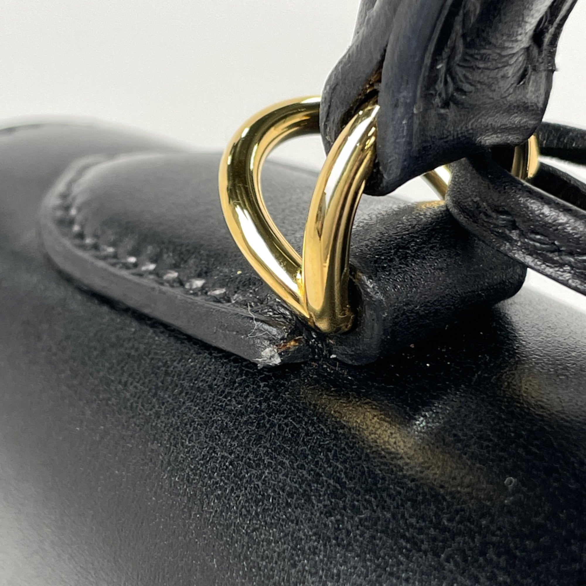 Hermes Kelly Black Box Calf Leather Handbag (Pre-Owned)
