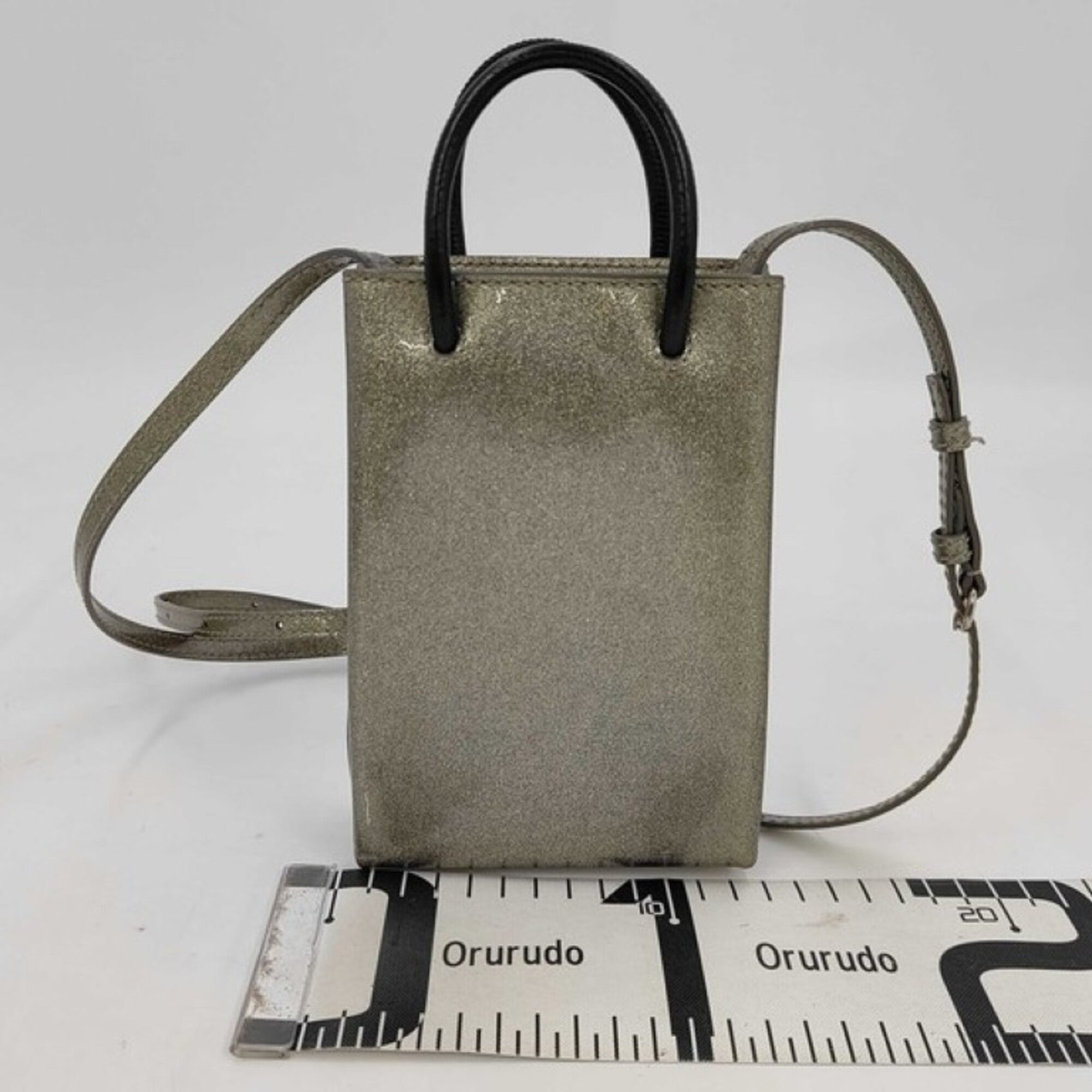 Balenciaga Black Gold Leather Shoulder Bag (Pre-Owned)