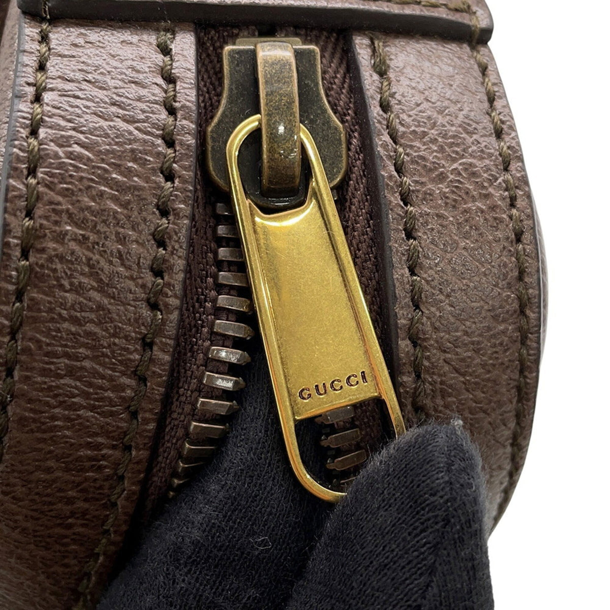 Gucci Brown Multi-Color Leather Fanny Pack Sling Bag (Pre-Owned)