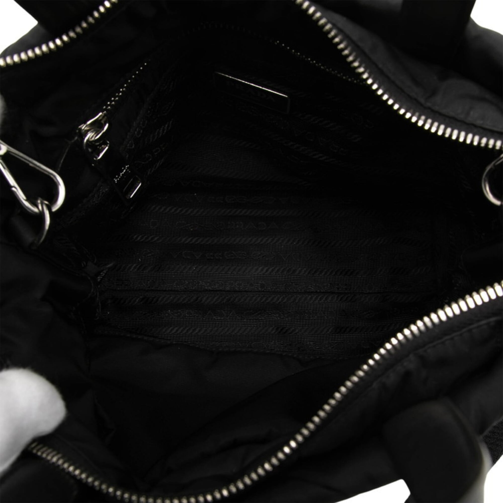 Prada Black Nylon Shoulder Bag Tote Bag (Pre-Owned)