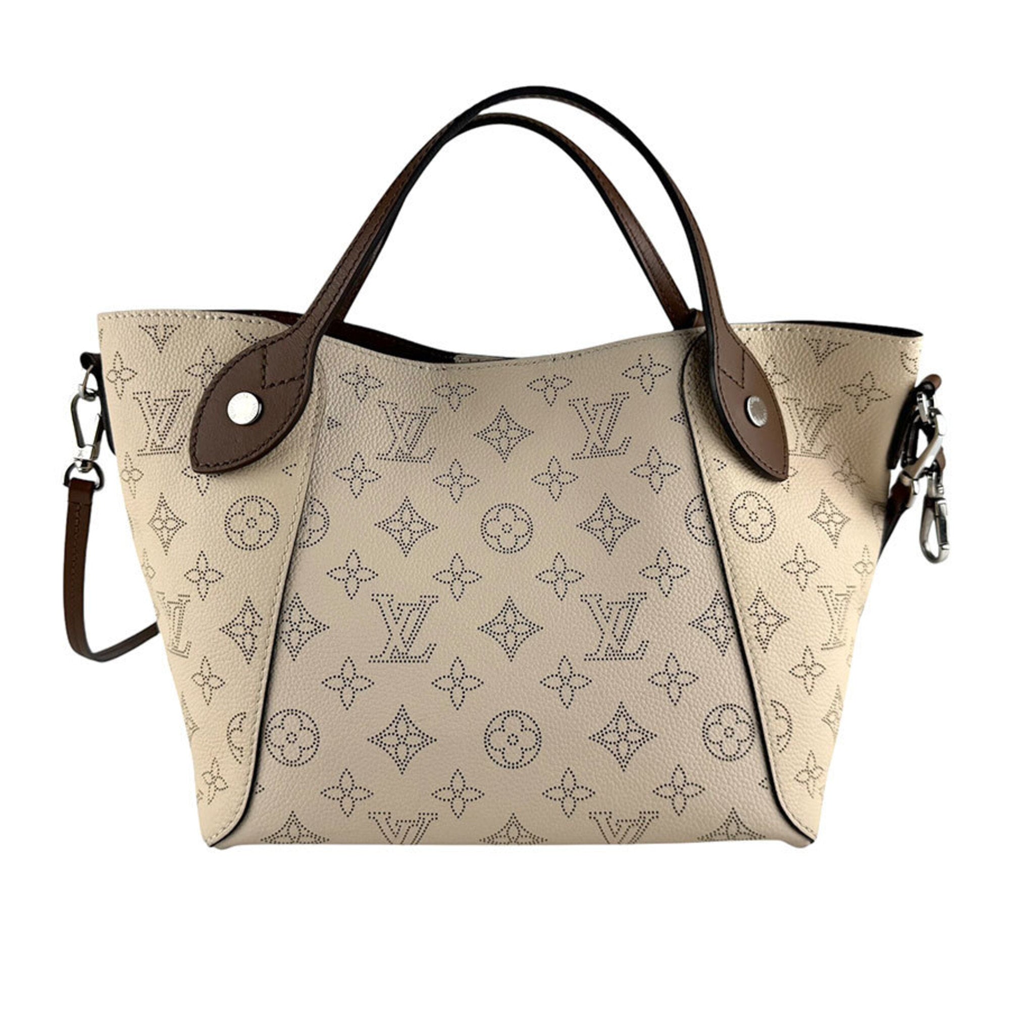 Louis Vuitton Beige Mahina Leather Handbag Shoulder Bag (Pre-Owned)