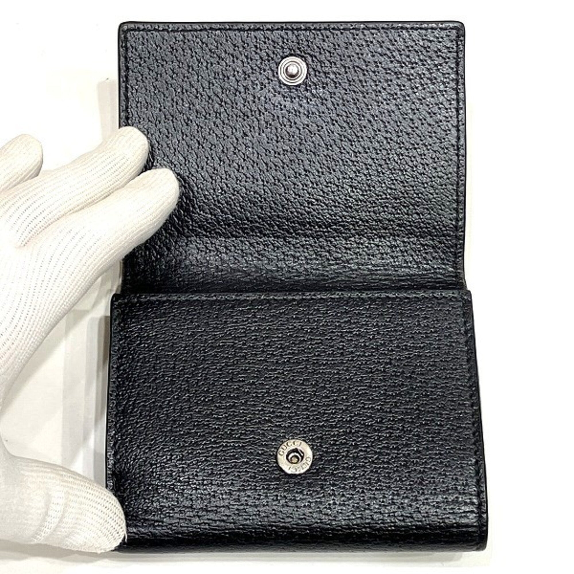 Gucci Black Leather Wallet (Tri-Fold) (Pre-Owned)