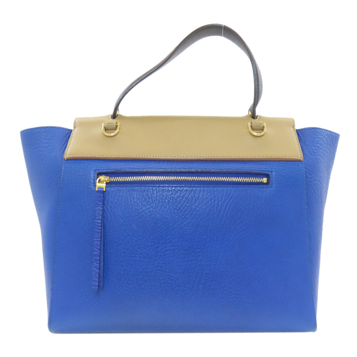 Celine Black Blue Brown Leather Handbag (Pre-Owned)