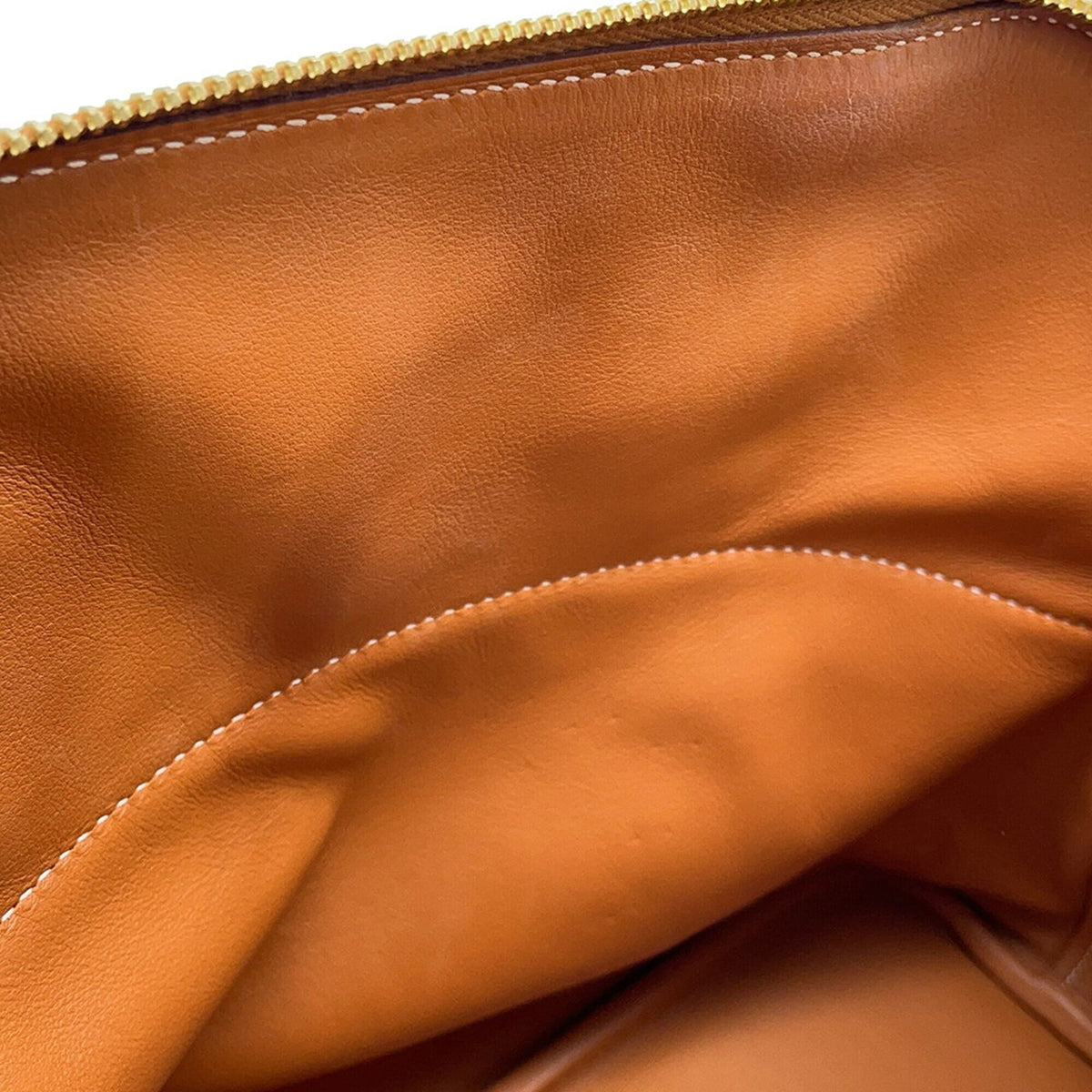 Hermes Gold Taurillon Clemence Leather Handbag Shoulder Bag (Pre-Owned)