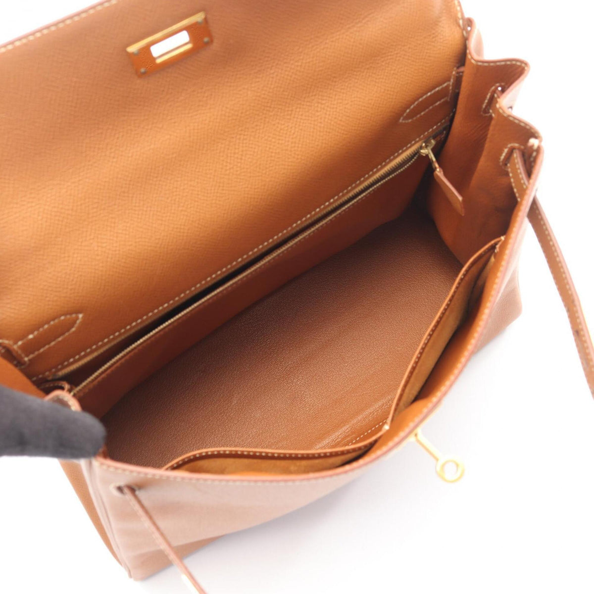 Hermes Brown Courchevel Leather Handbag (Pre-Owned)