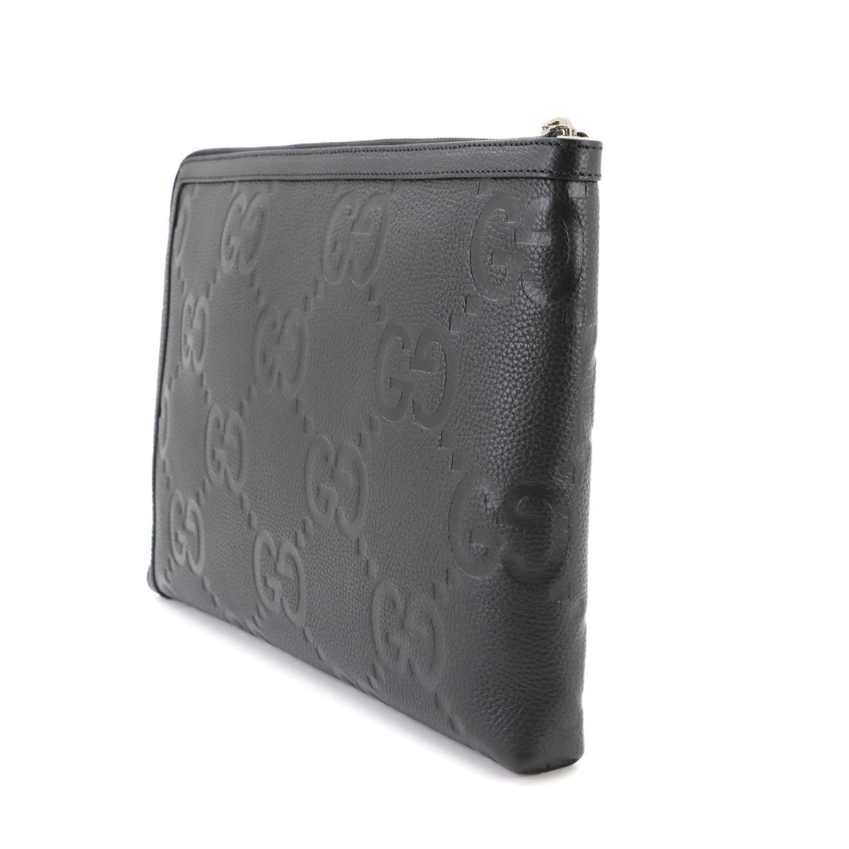 Gucci Black Leather Clutch Bag Document Case (Pre-Owned)