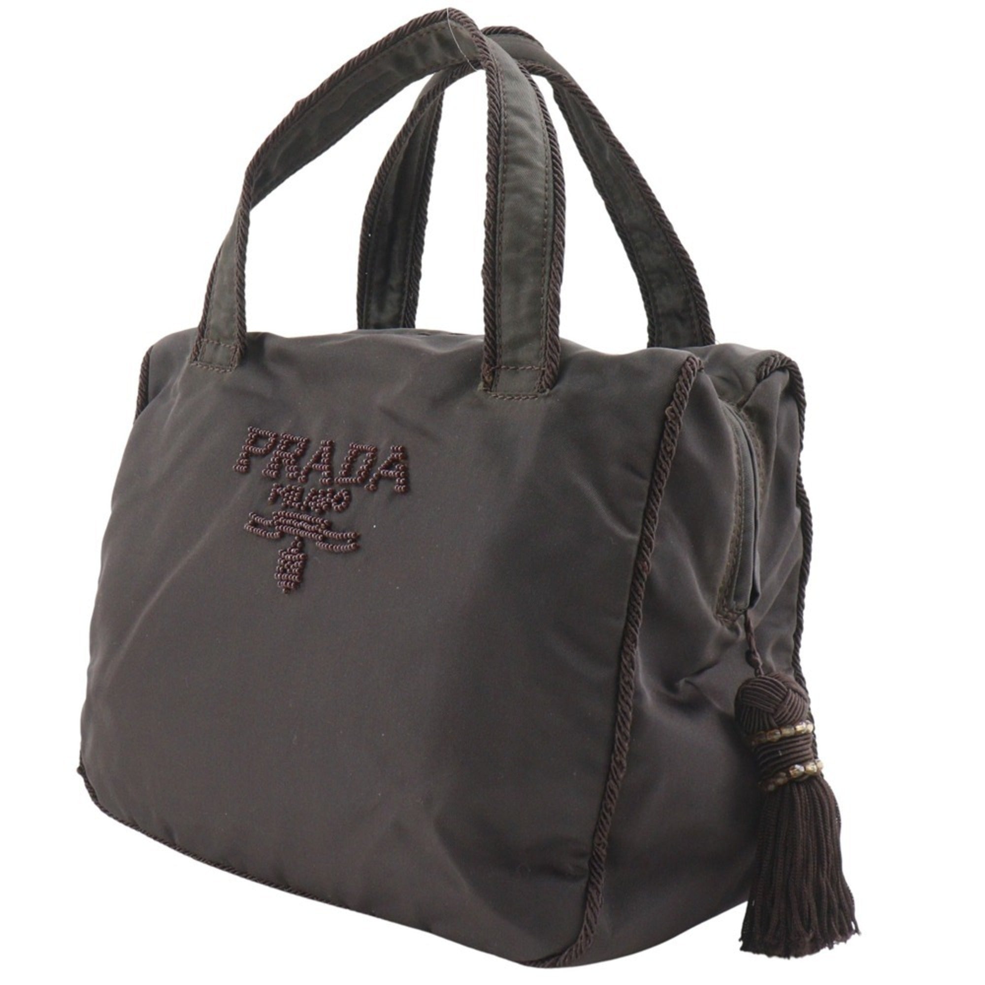 Prada Brown Nylon Handbag (Pre-Owned)