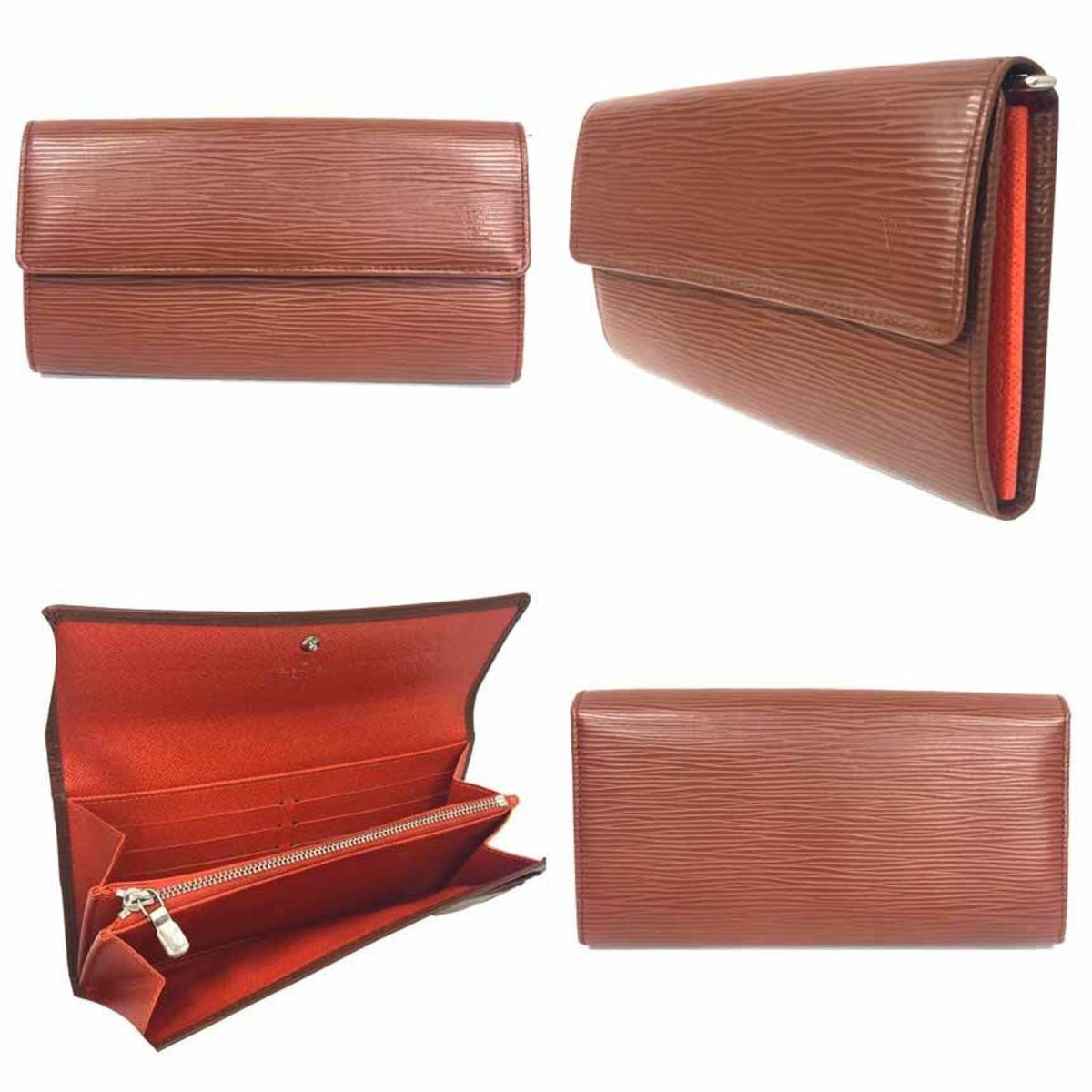 Louis Vuitton Cacao Leather Long Wallet (Bi-Fold) (Pre-Owned)