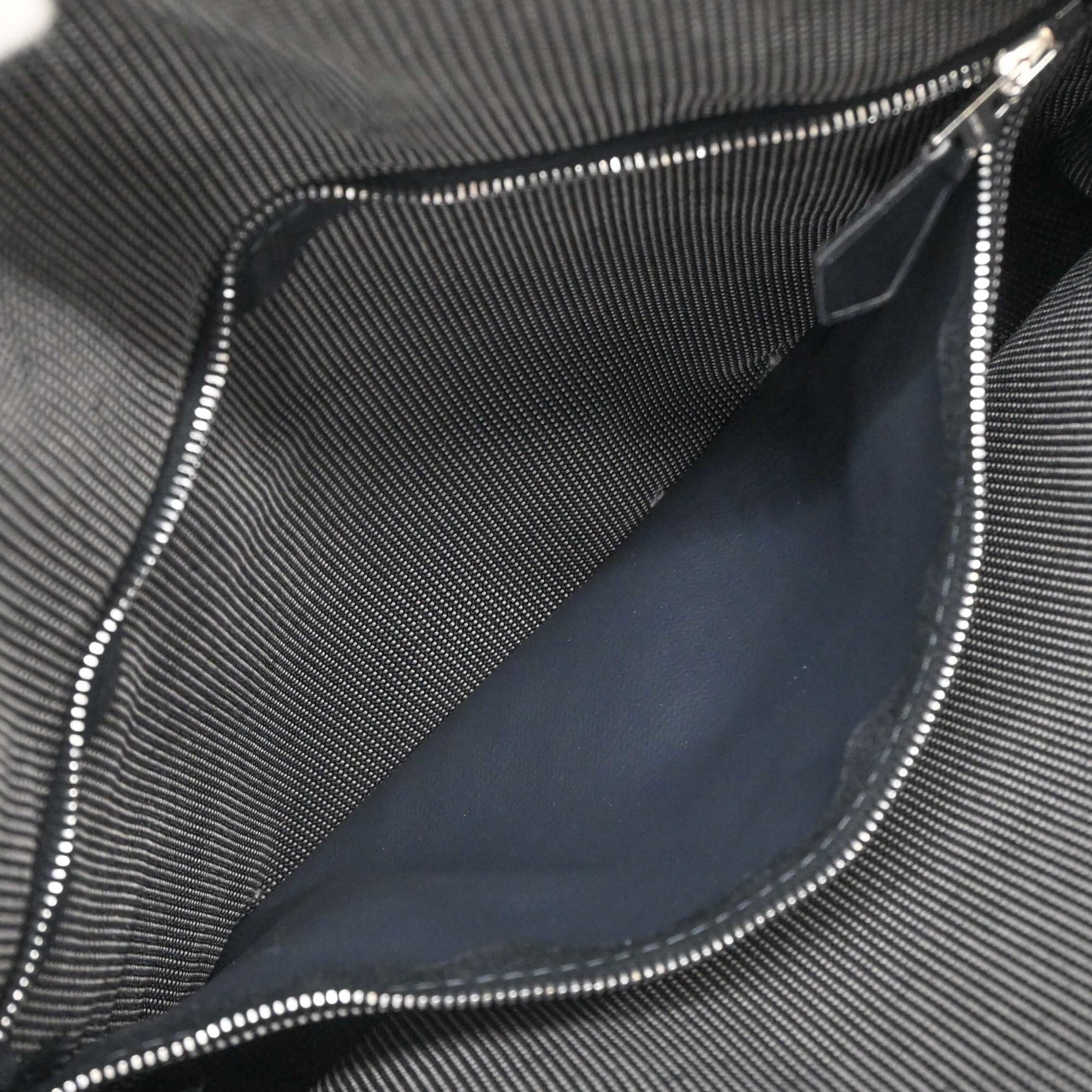 Hermes Her Line Gray Nylon Canvas Shoulder Bag (Pre-Owned)